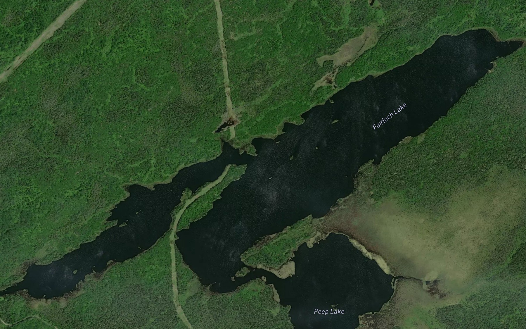 Satellite map of the Fairloch Lake