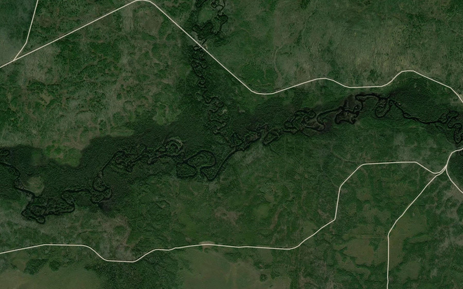 Satellite map of the Malyy Ponil