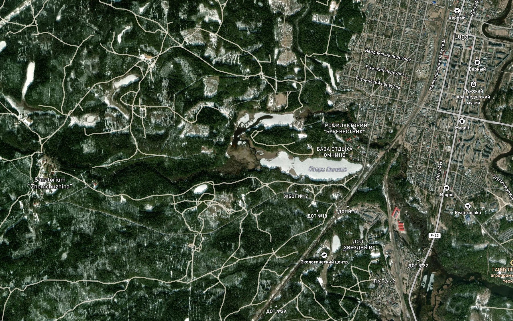 Satellite map of the Obla