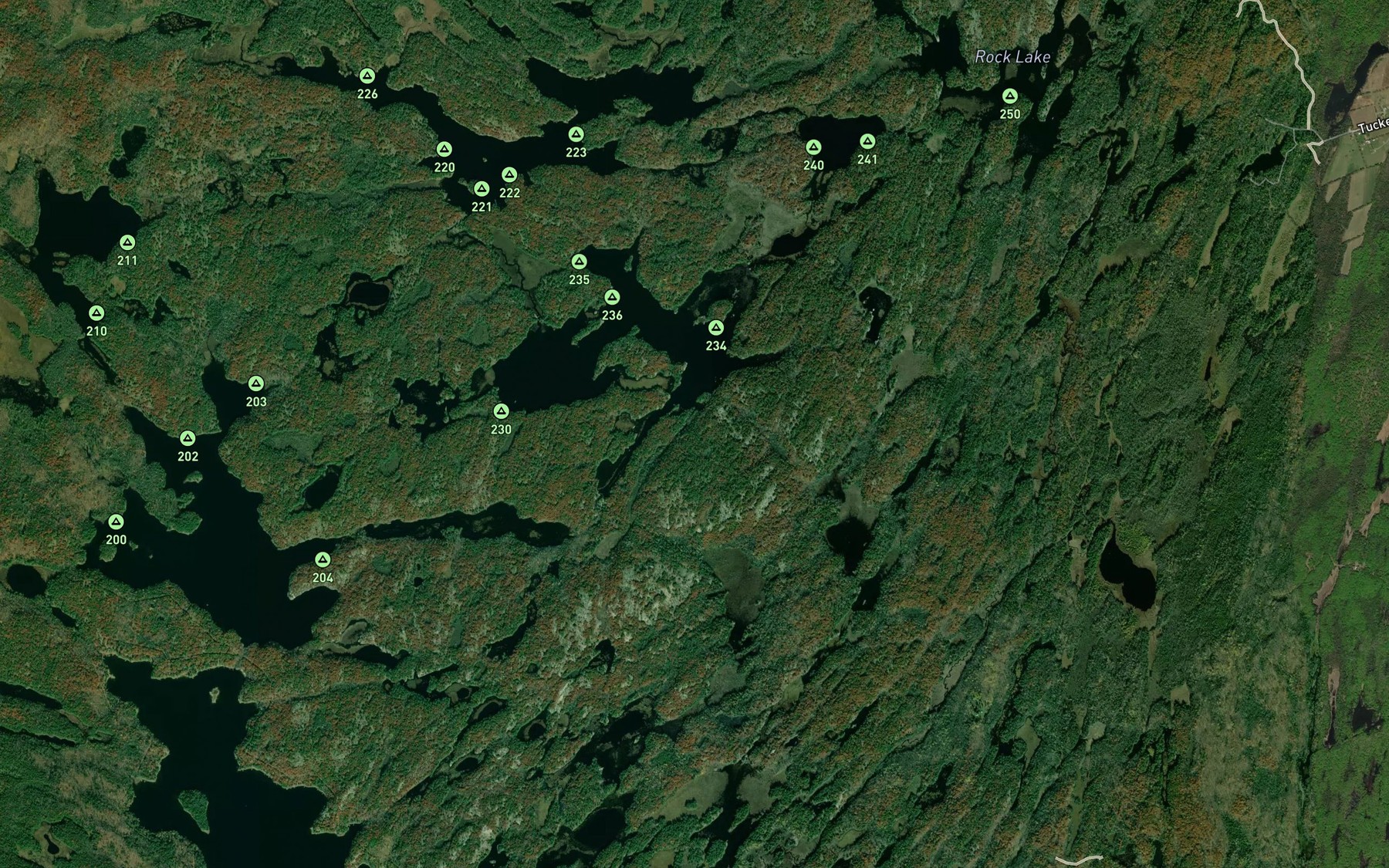 Satellite map of the Anstruther Creek