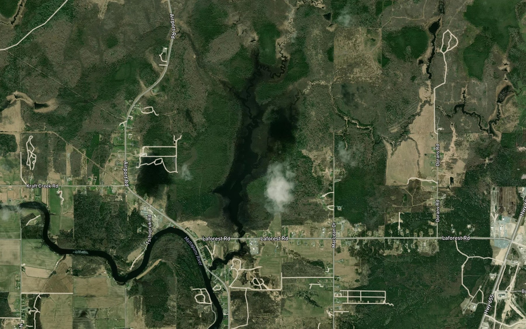 Satellite map of the Murphy Creek
