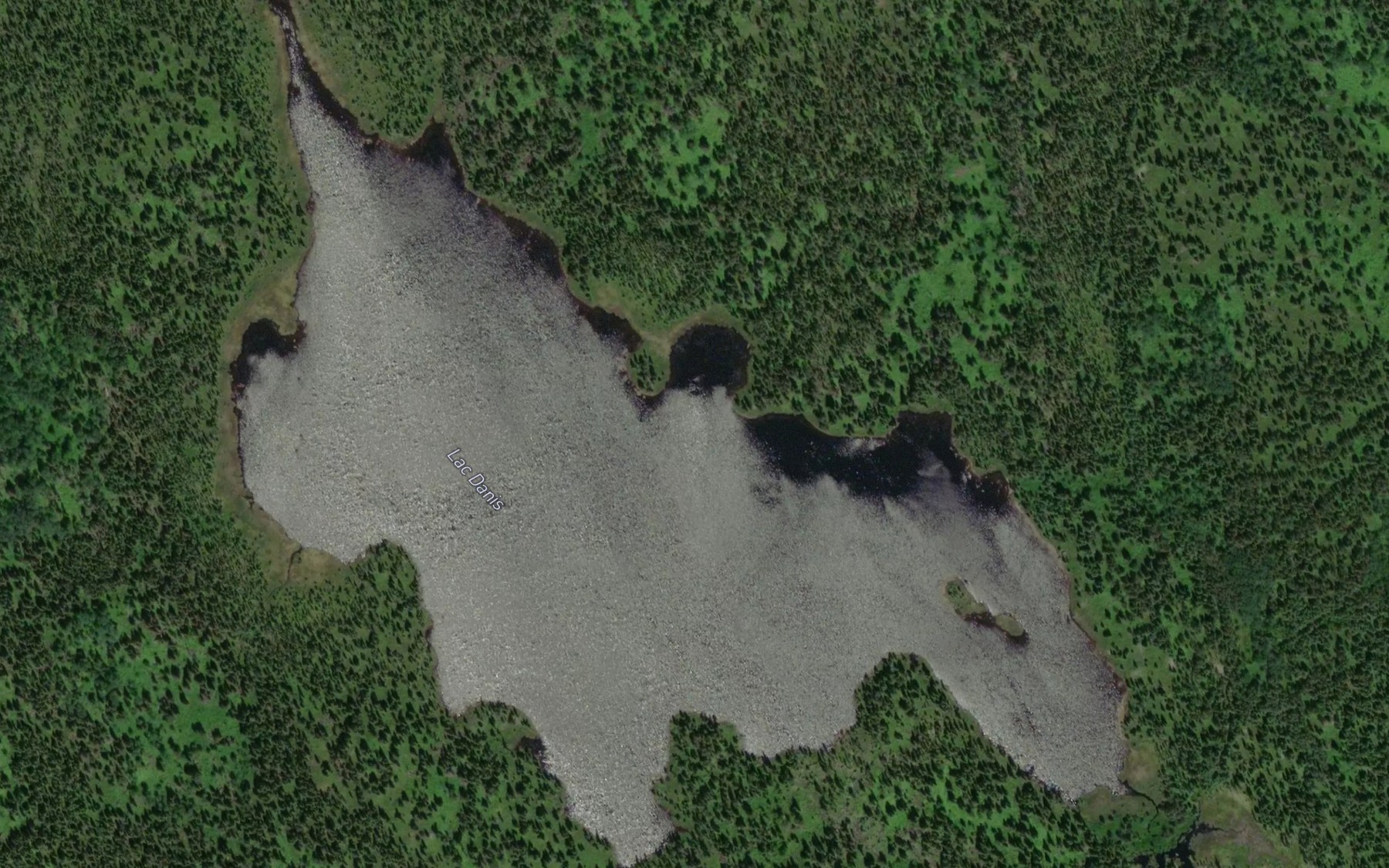 Satellite map of the Lac Danis