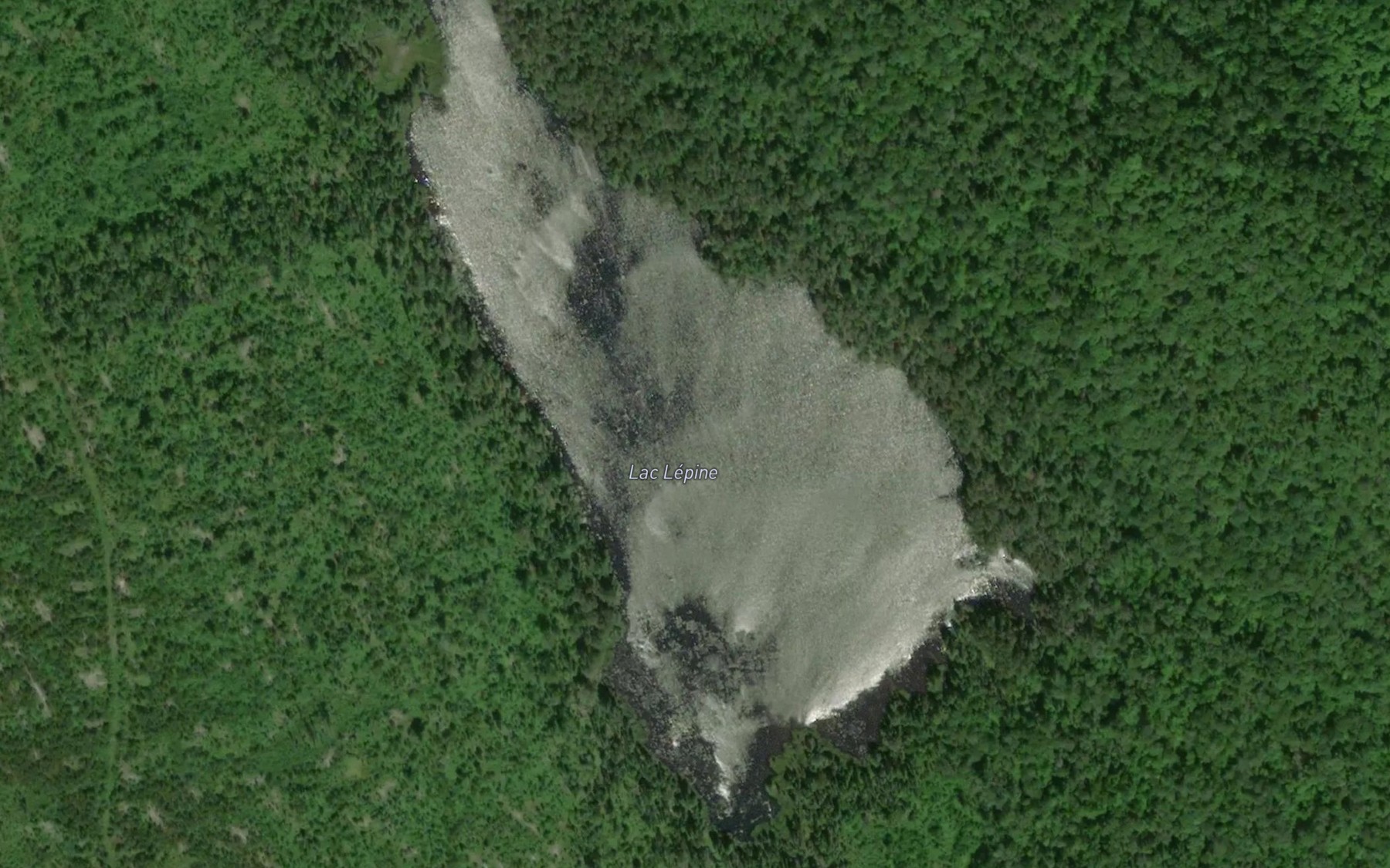 Satellite map of the Lac Lepine
