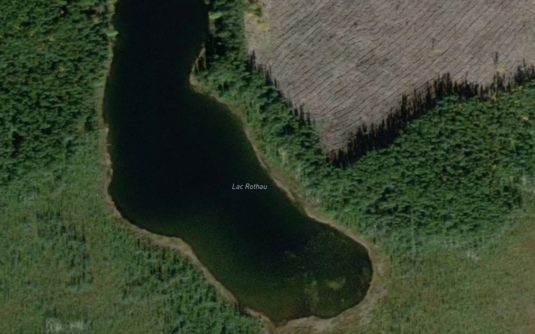 Satellite map of the Lac Rothau