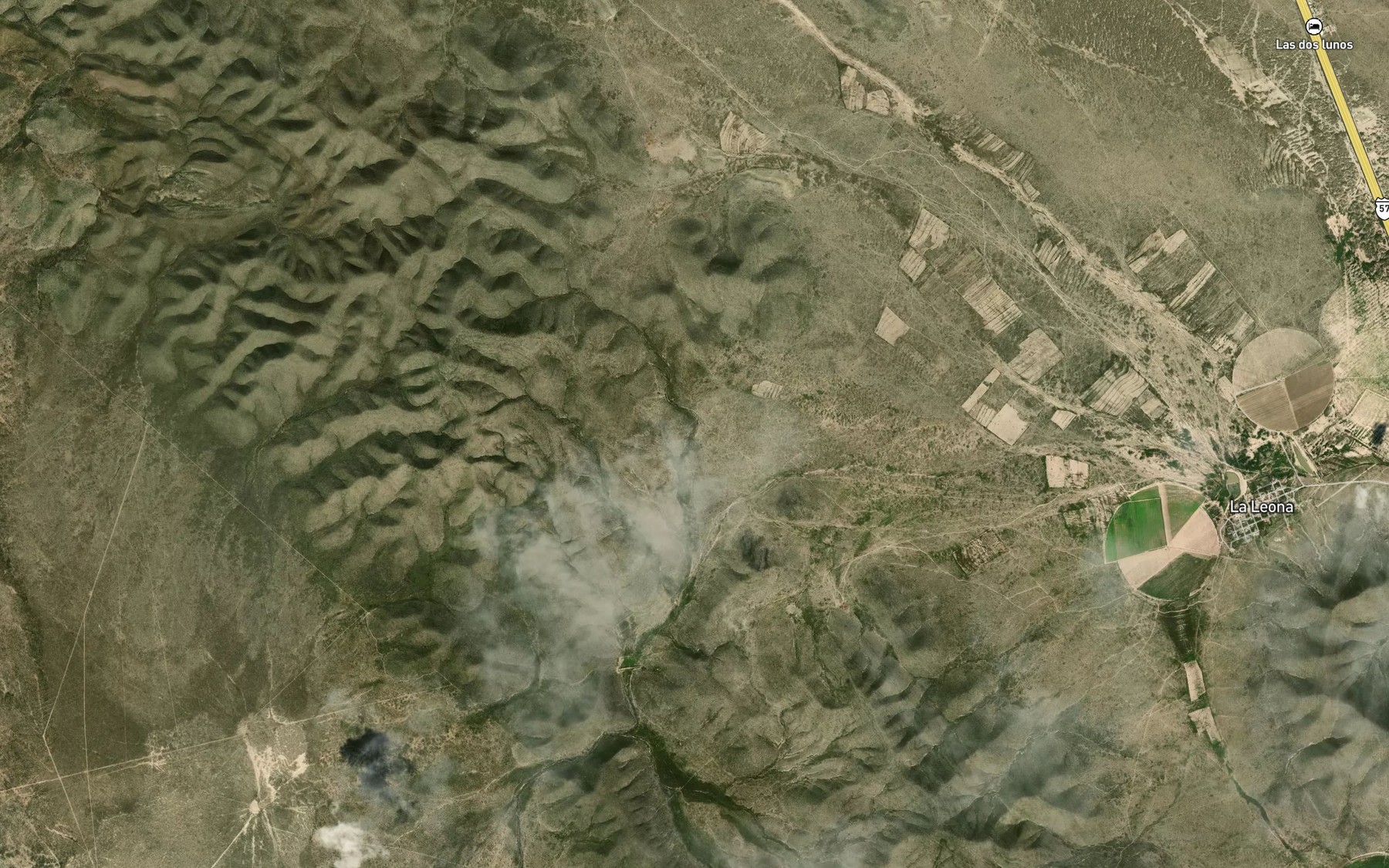 Satellite map of the Canada Las Siete Bolas
