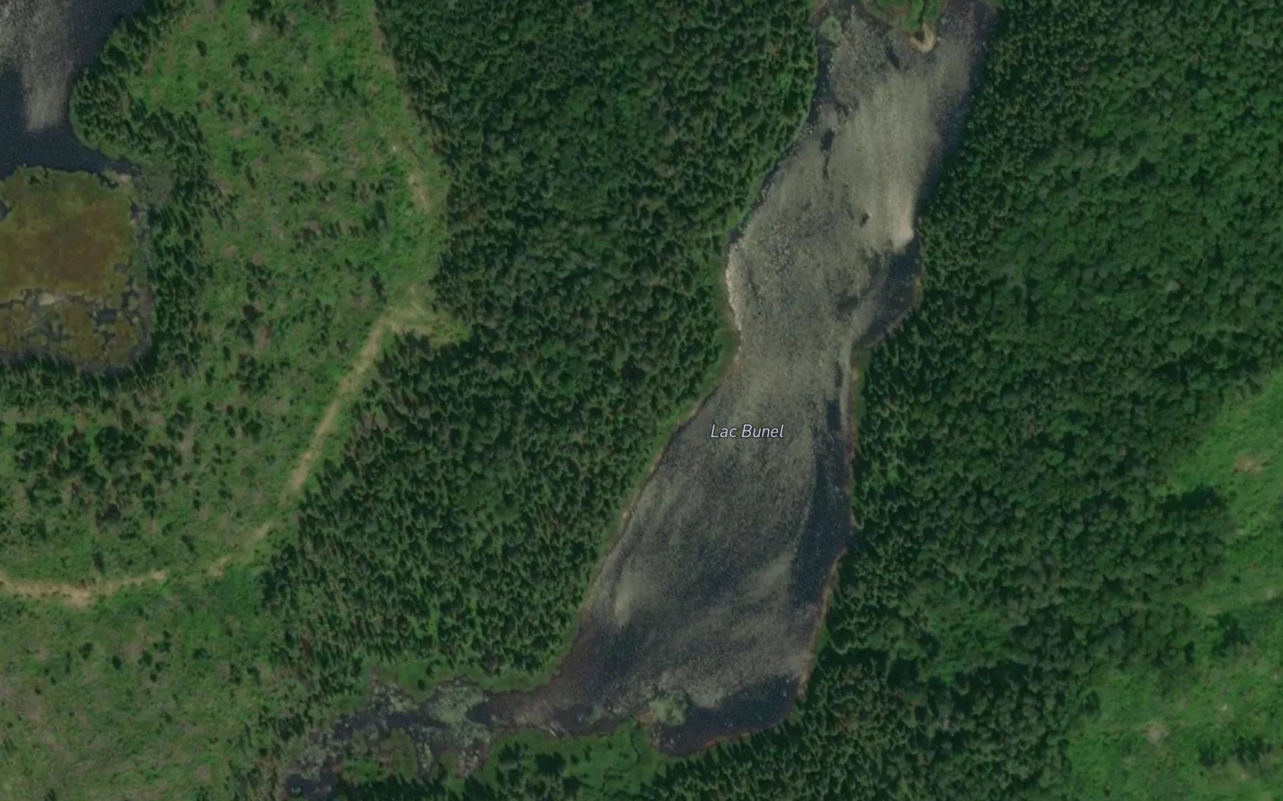 Satellite map of the Lac Bunel