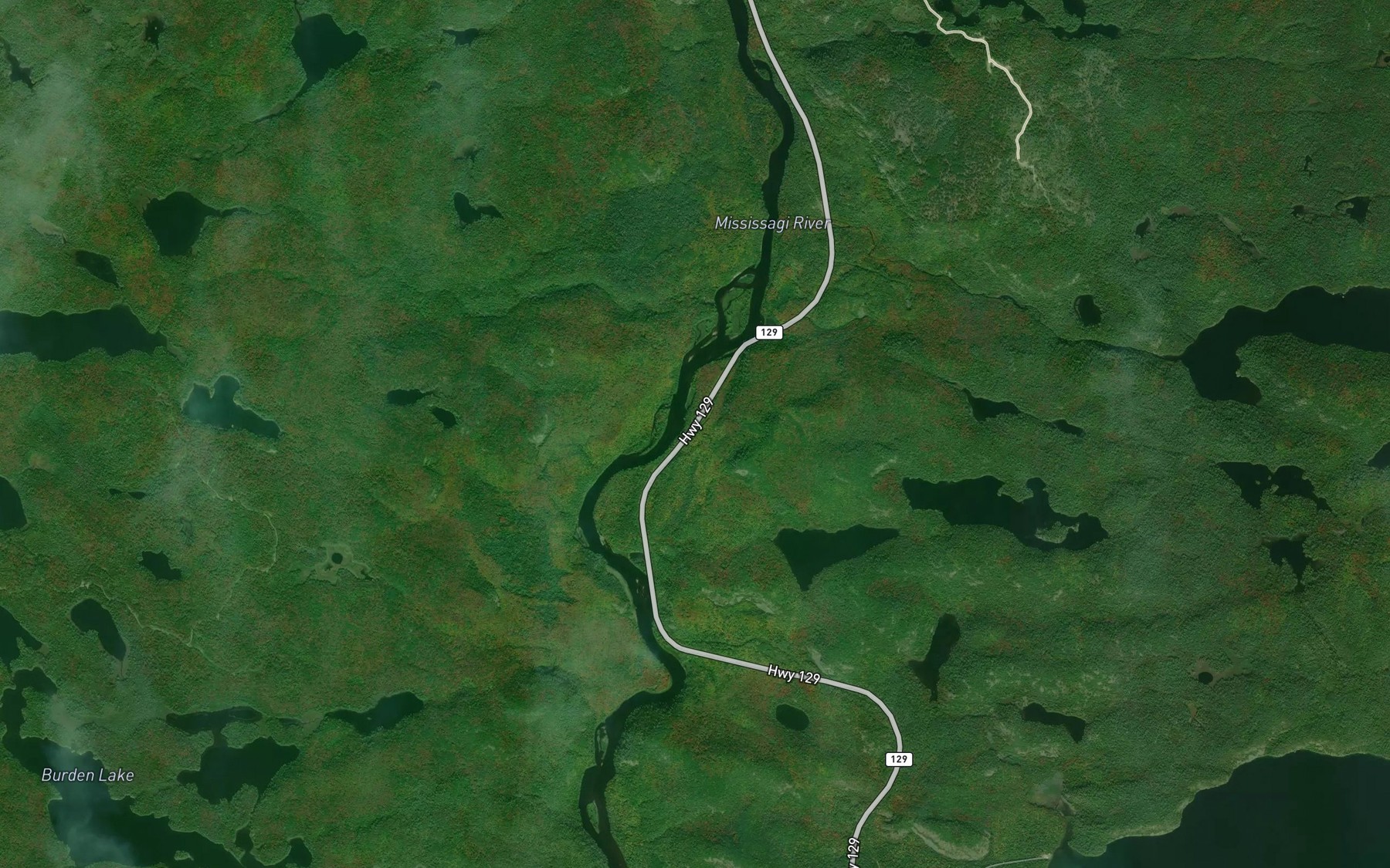 Satellite map of the Bijou Creek