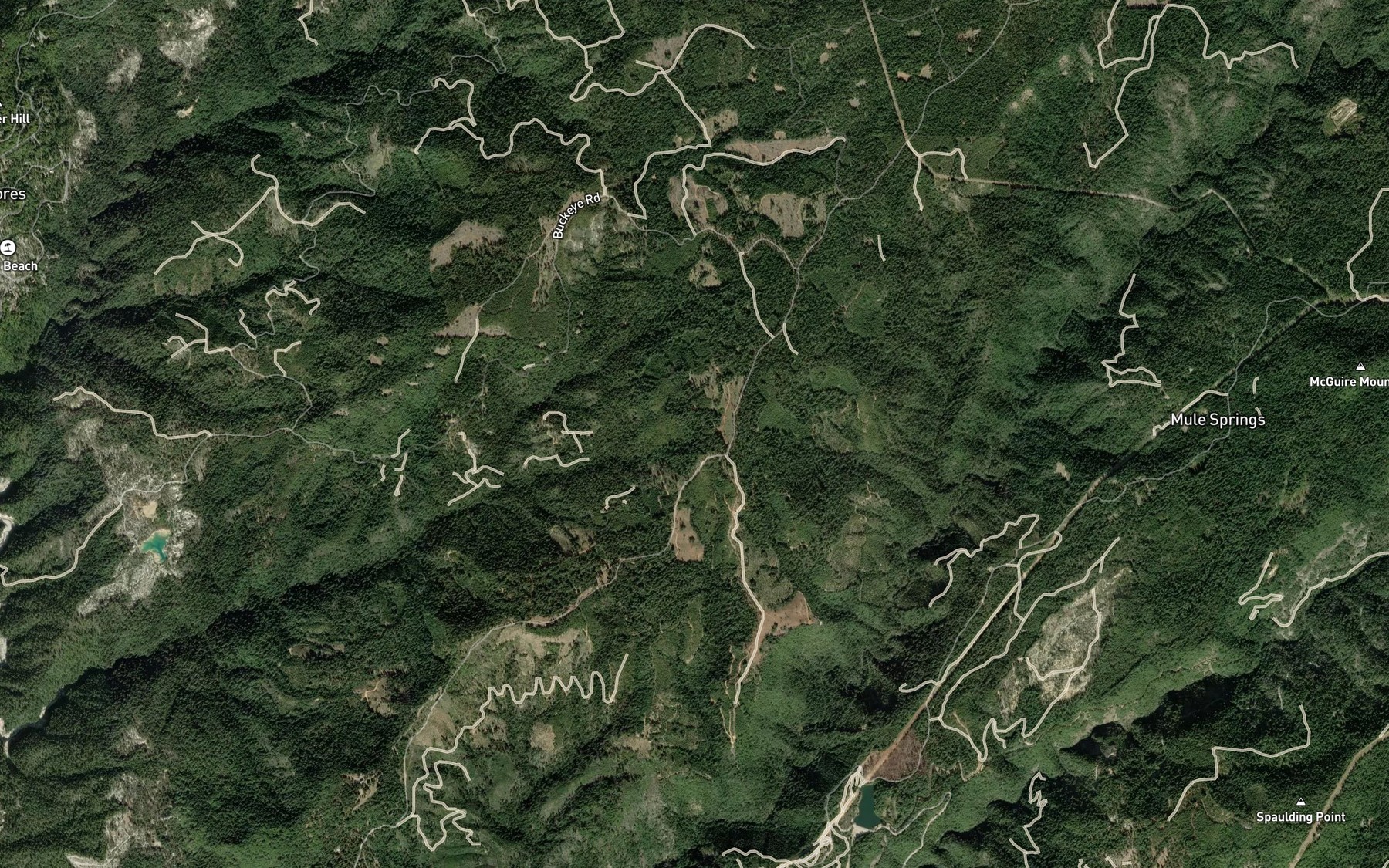 Satellite map of the Red Hill Spring