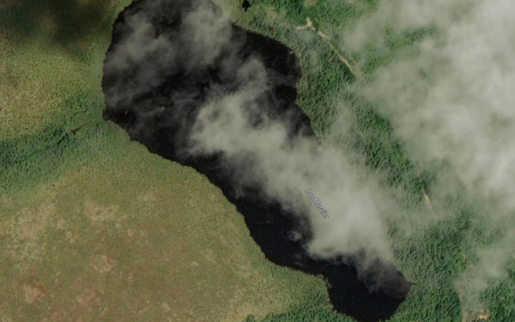 Satellite map of the Lac Mercier