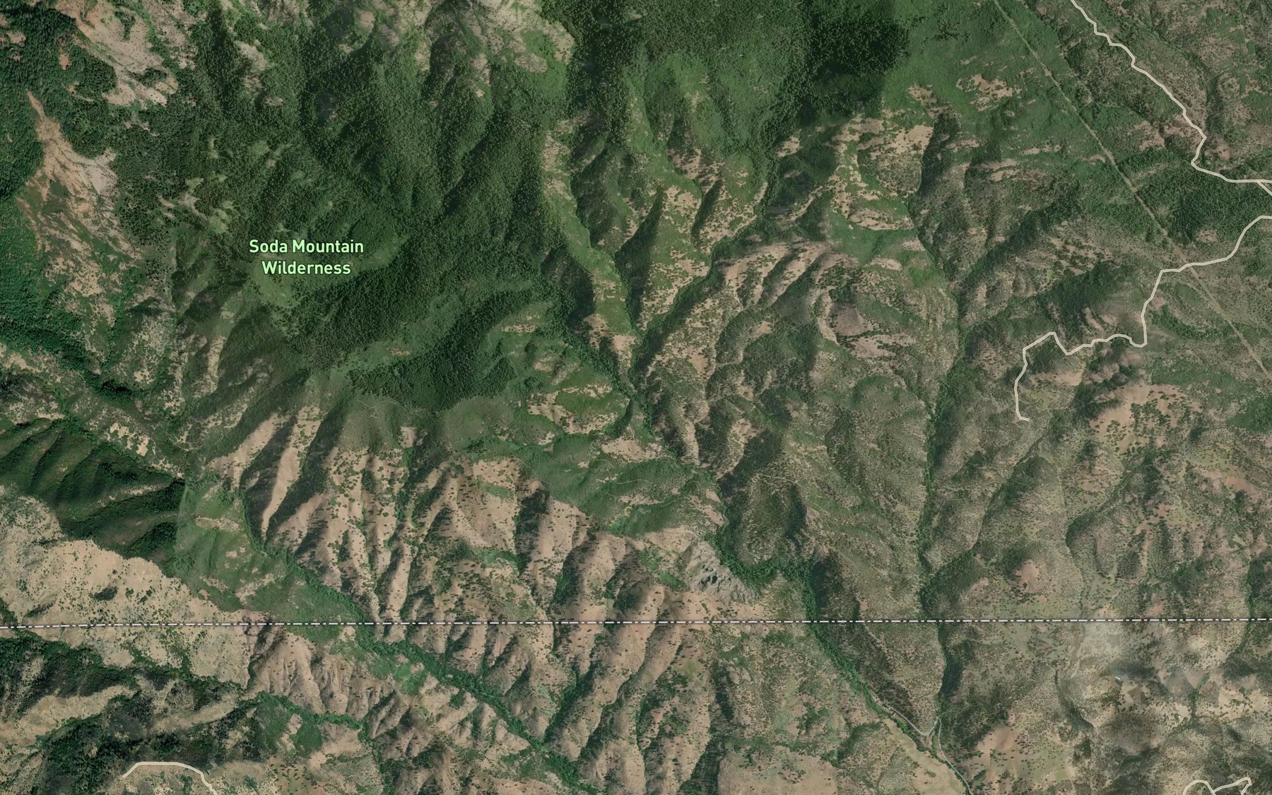 Satellite map of the Dutch Oven Creek