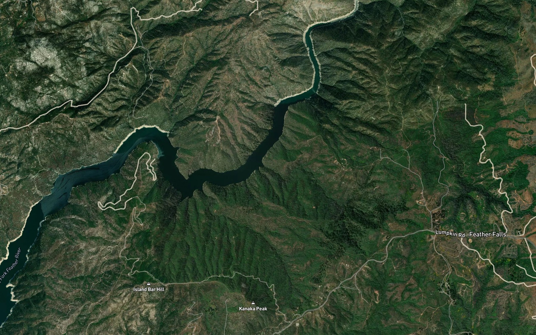 Satellite map of the Nutmeg Creek