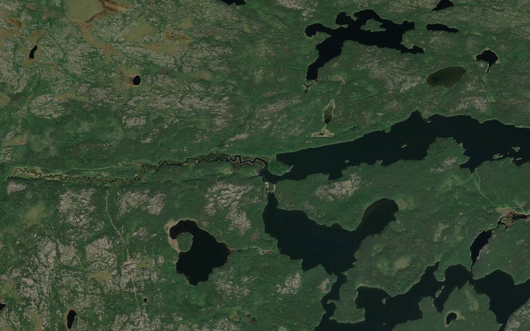 Satellite map of the Akik River