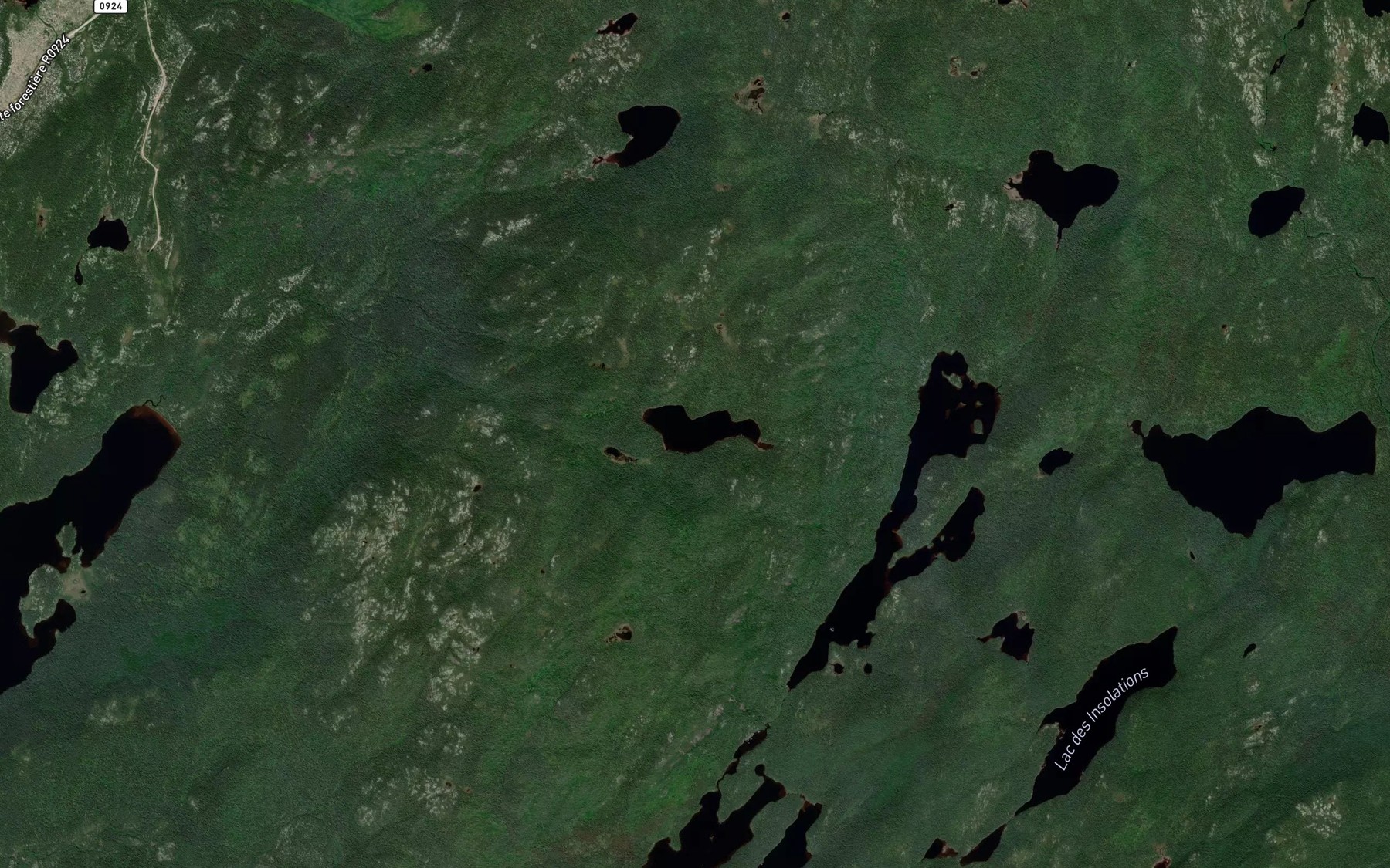Satellite map of the Lac de la Feuillaison