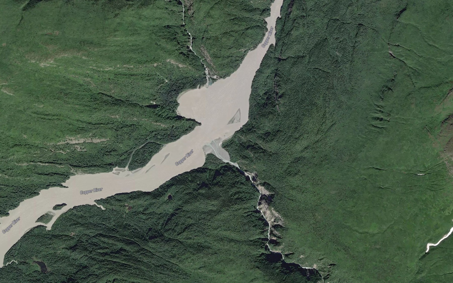Satellite map of the Canyon Creek