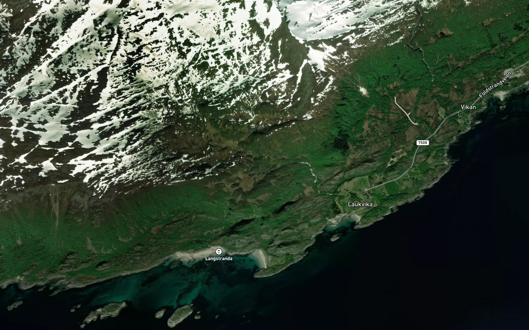 Satellite map of the Myrelva