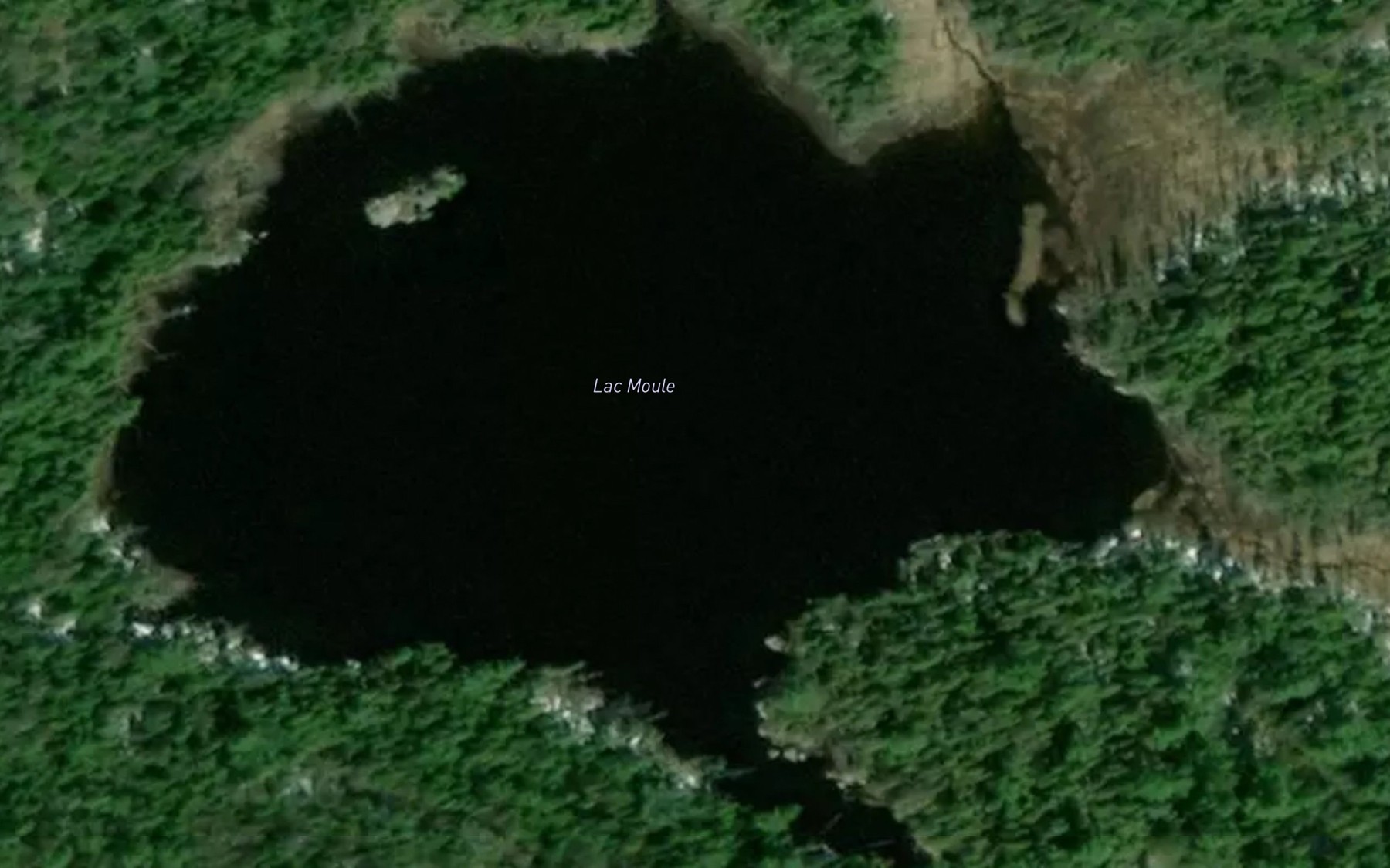 Satellite map of the Lac Moule