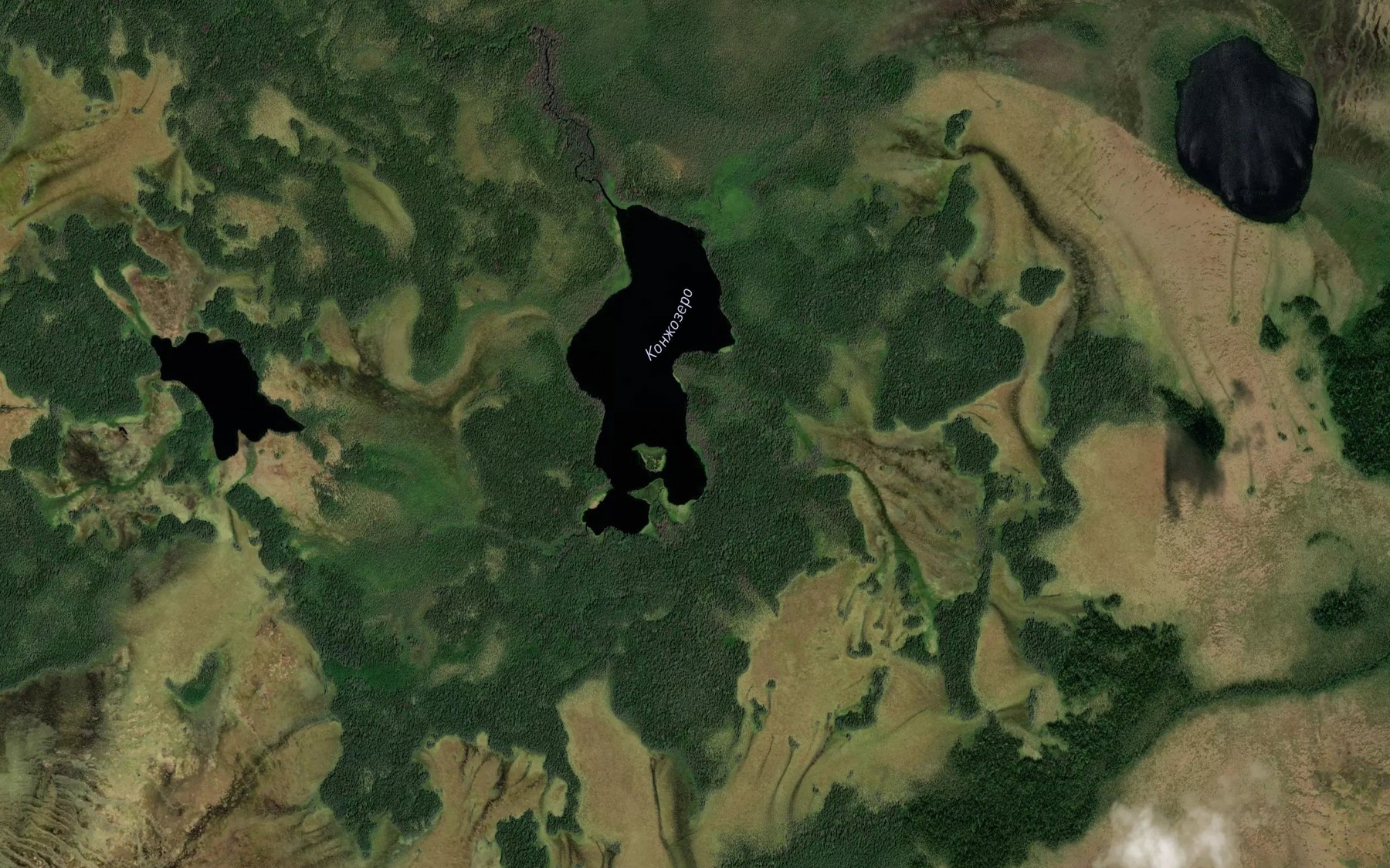 Satellite map of the Ozero Konzhozero