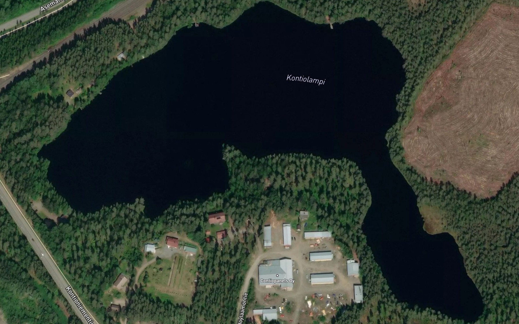 Satellite map of the Kontiolampi