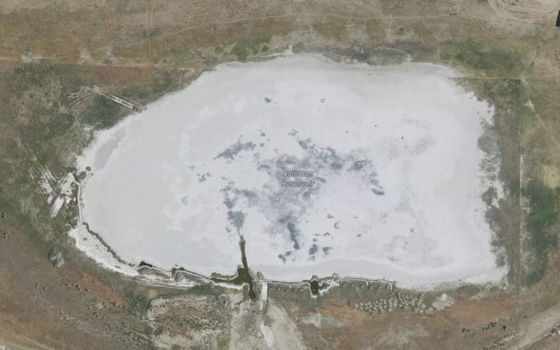 Satellite map of the Coleman Reservoir