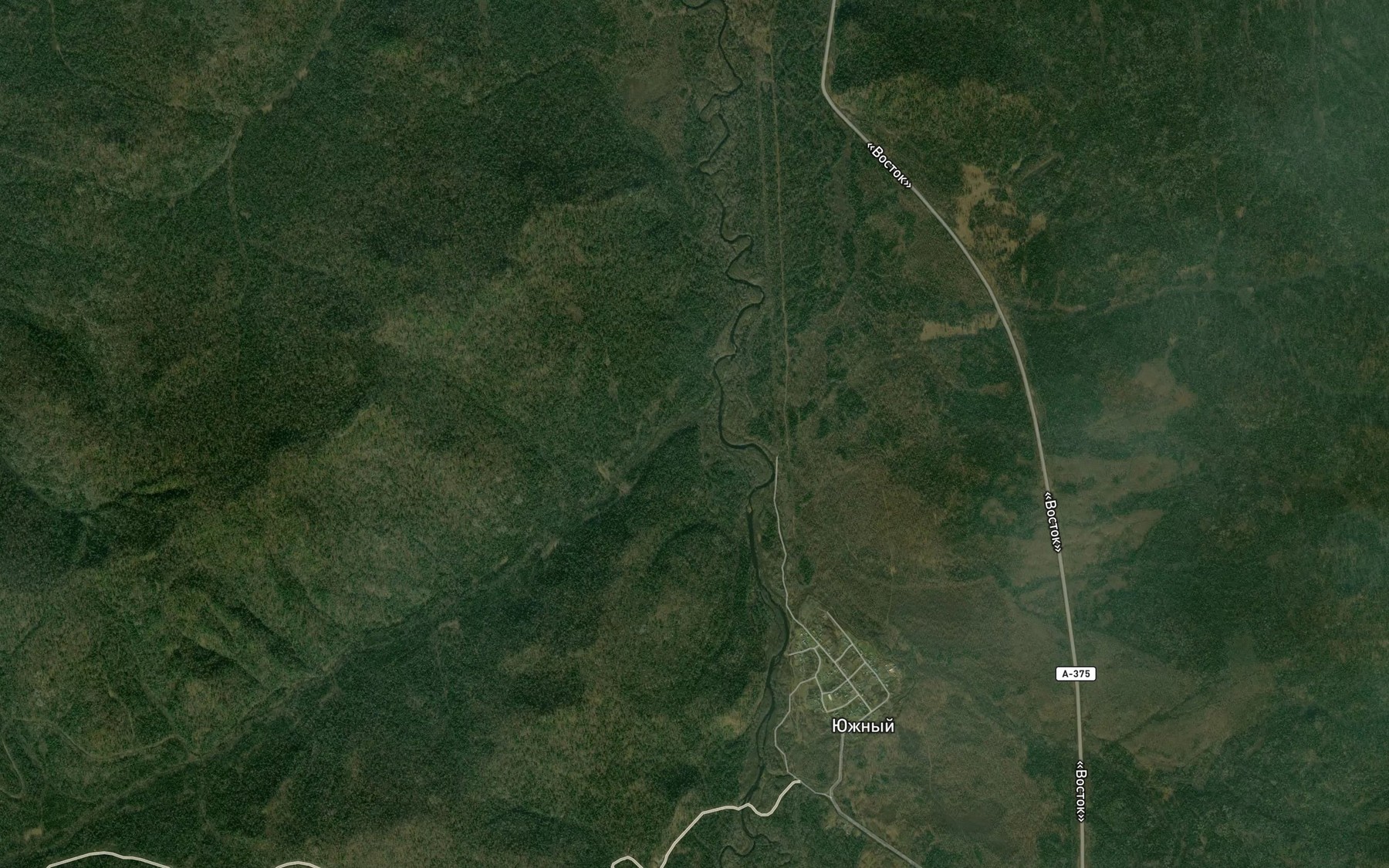 Satellite map of the Snezhnyy