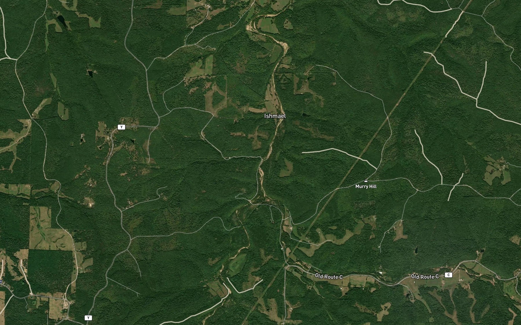 Satellite map of the Bailey Branch