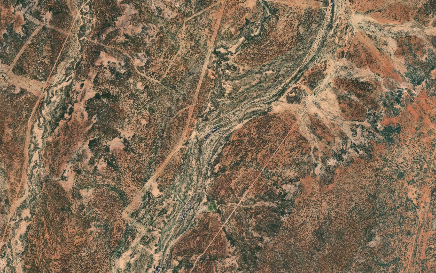 Satellite map of the Coepit Creek