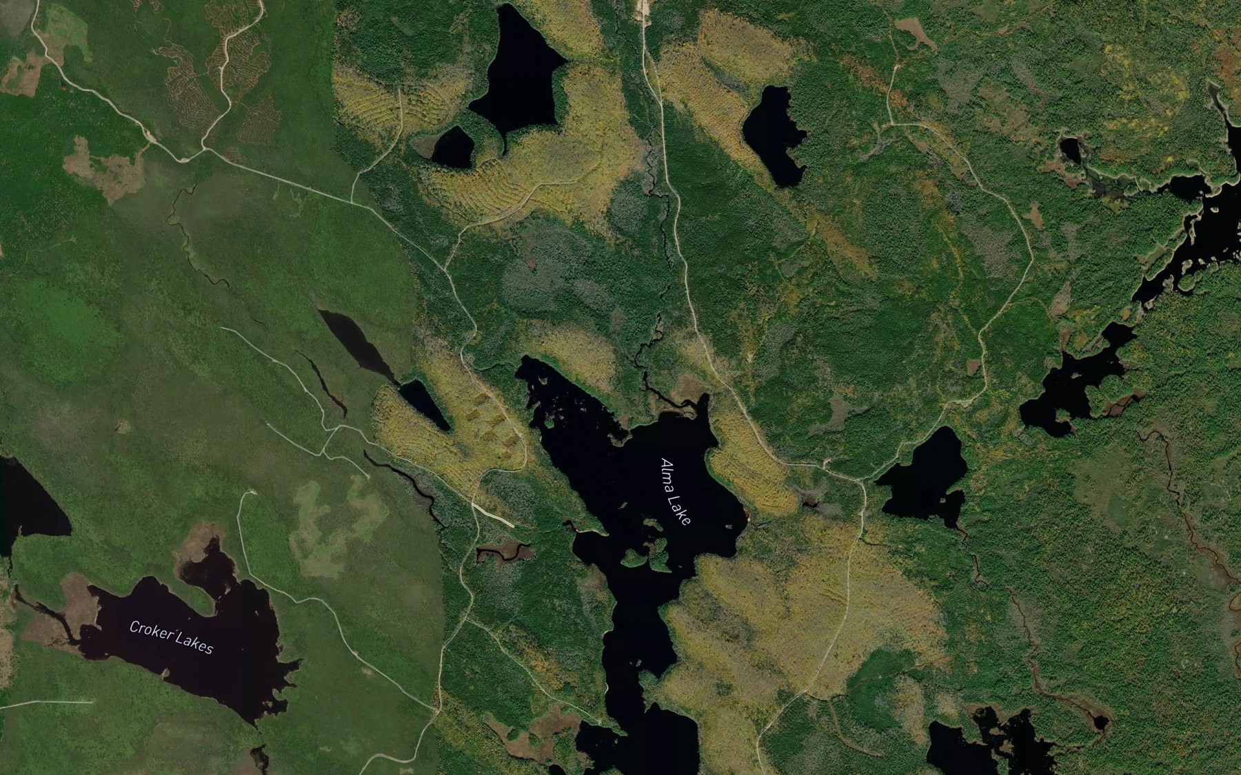 Satellite map of the Donnelly Brook