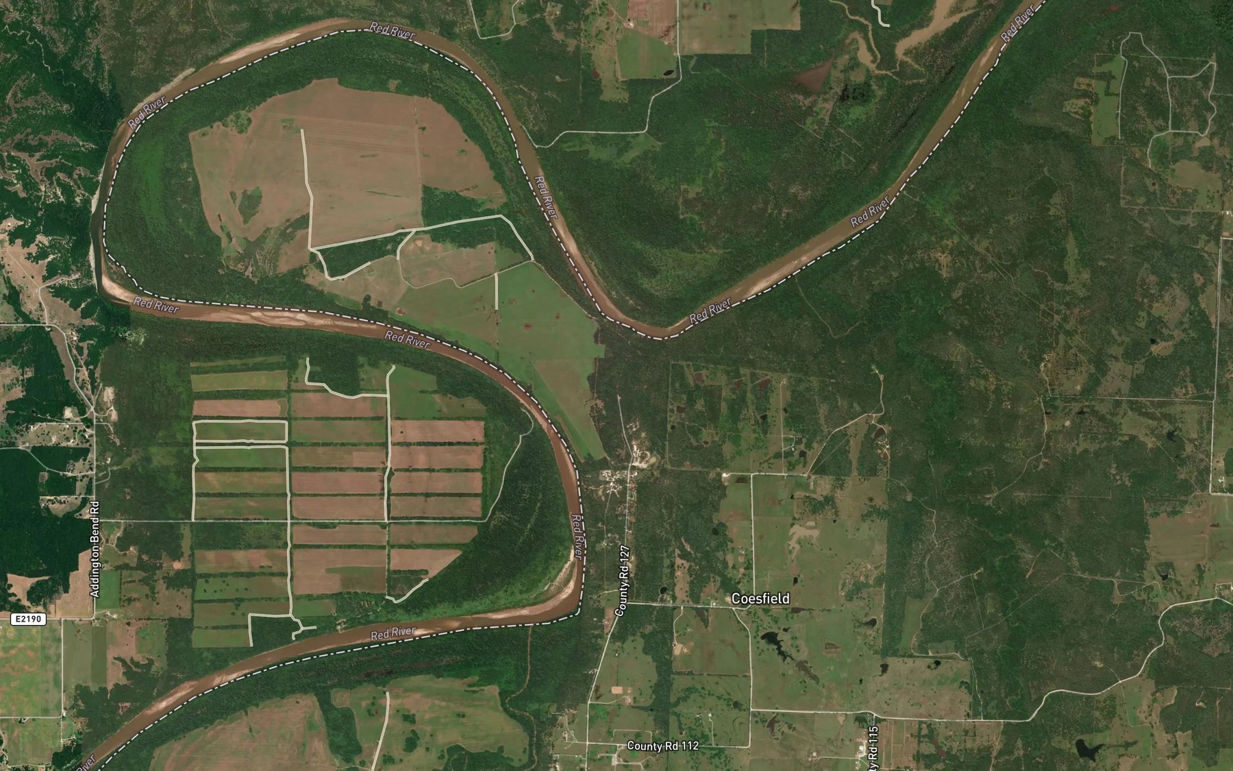 Satellite map of the Dripping Spring
