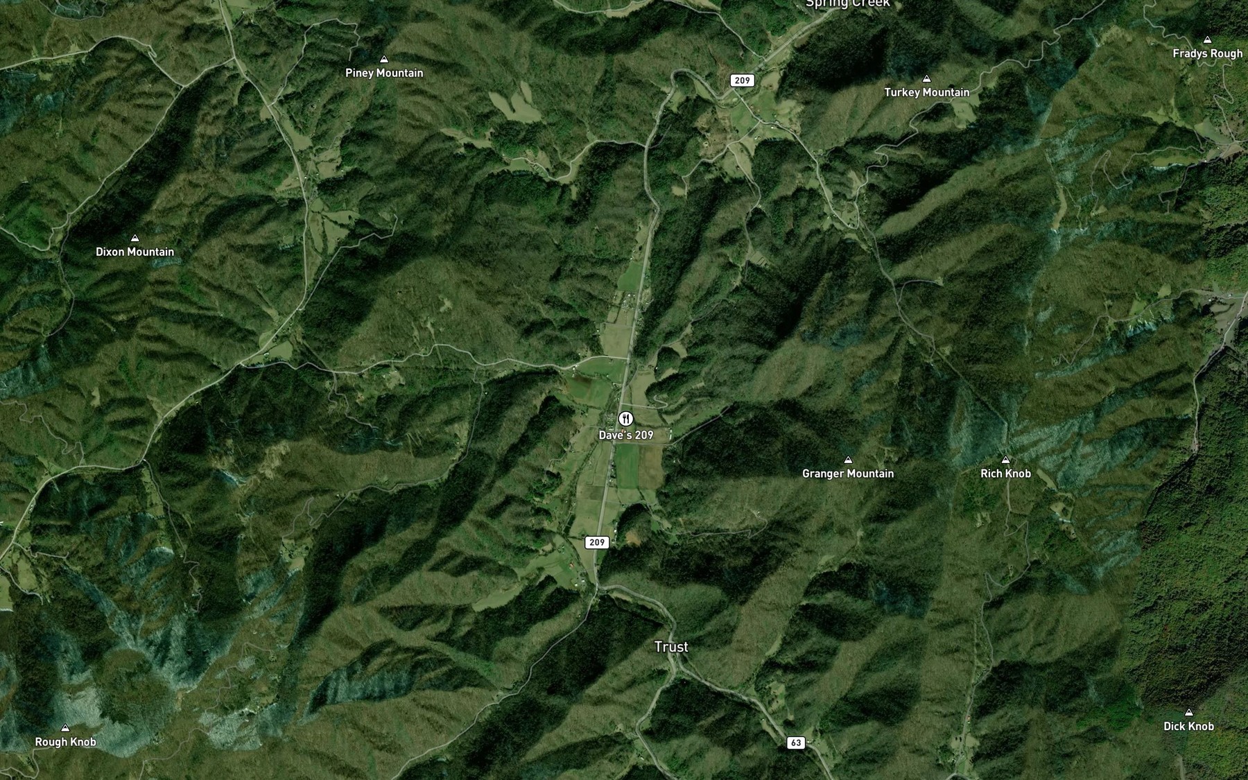 Satellite map of the Charlotte Branch