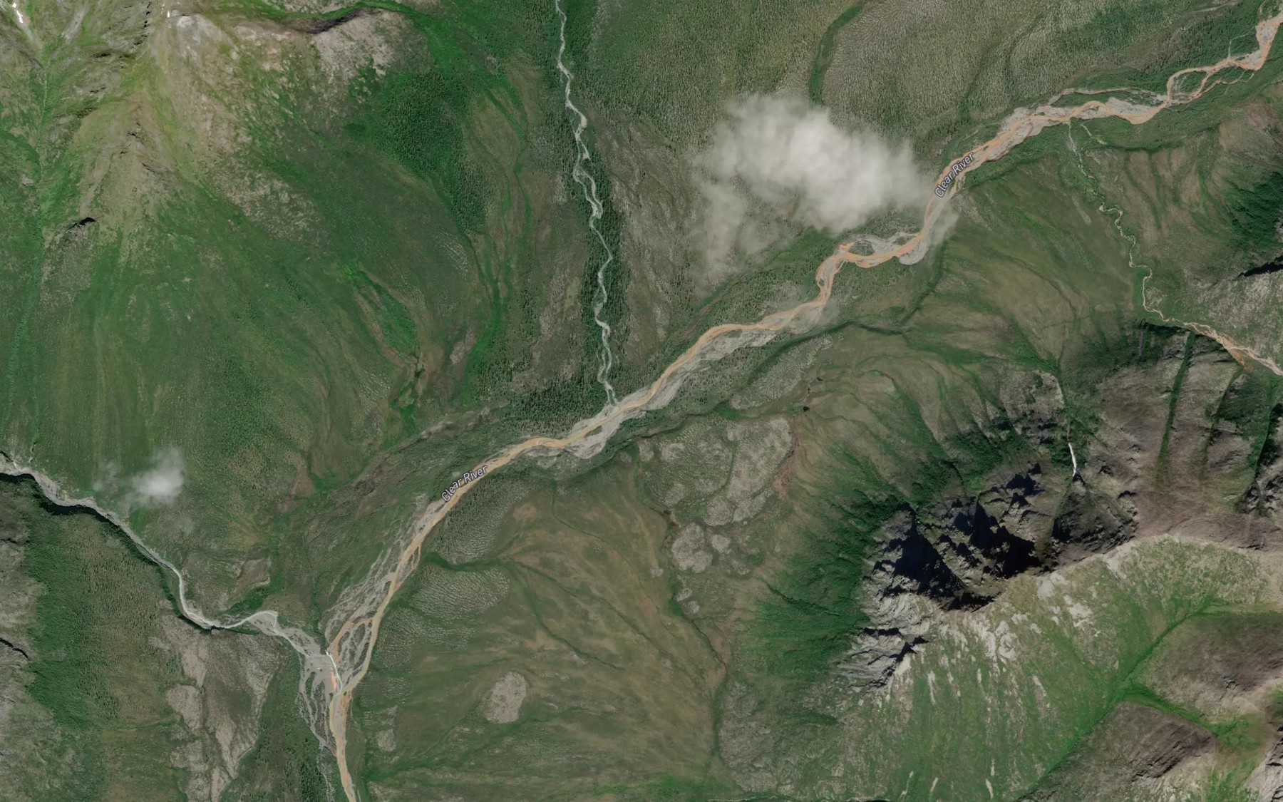Satellite map of the Pinnyanaktuk Creek