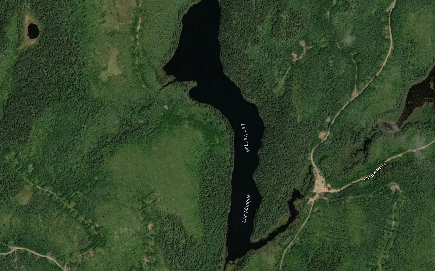 Satellite map of the Lac Manque