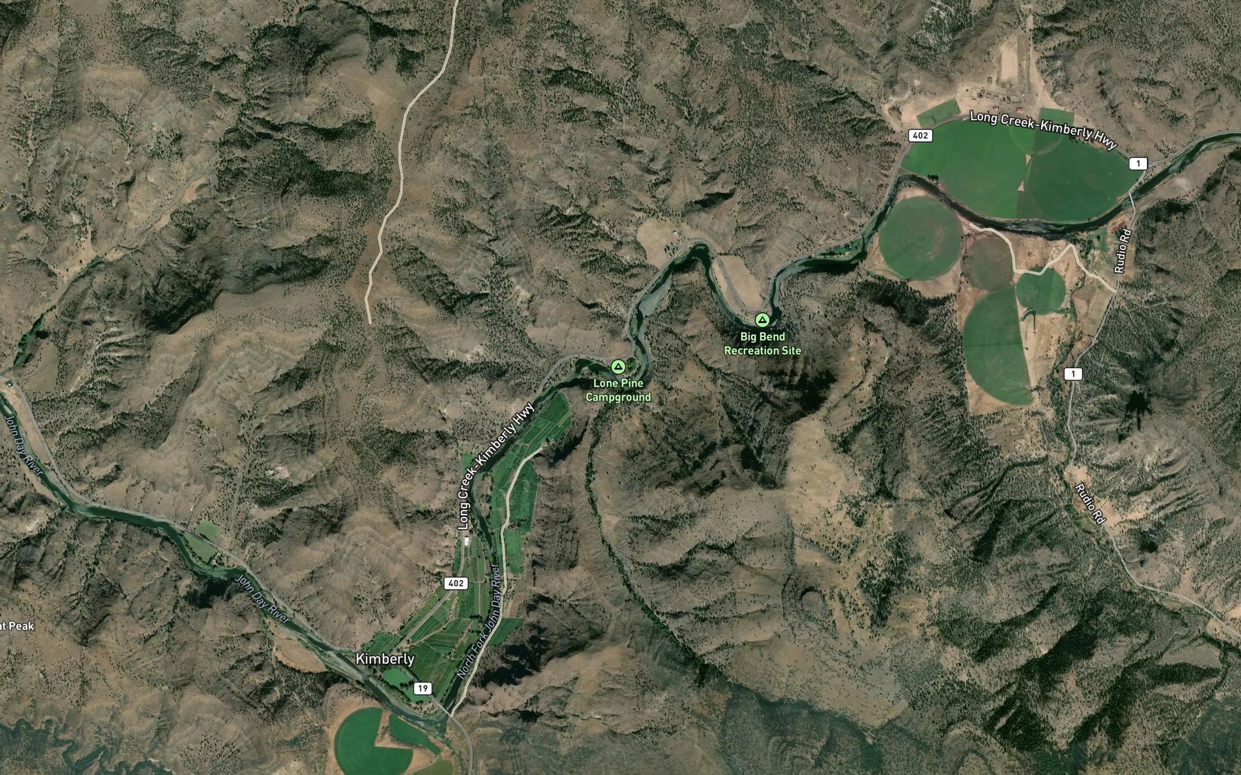 Satellite map of the Big Bend