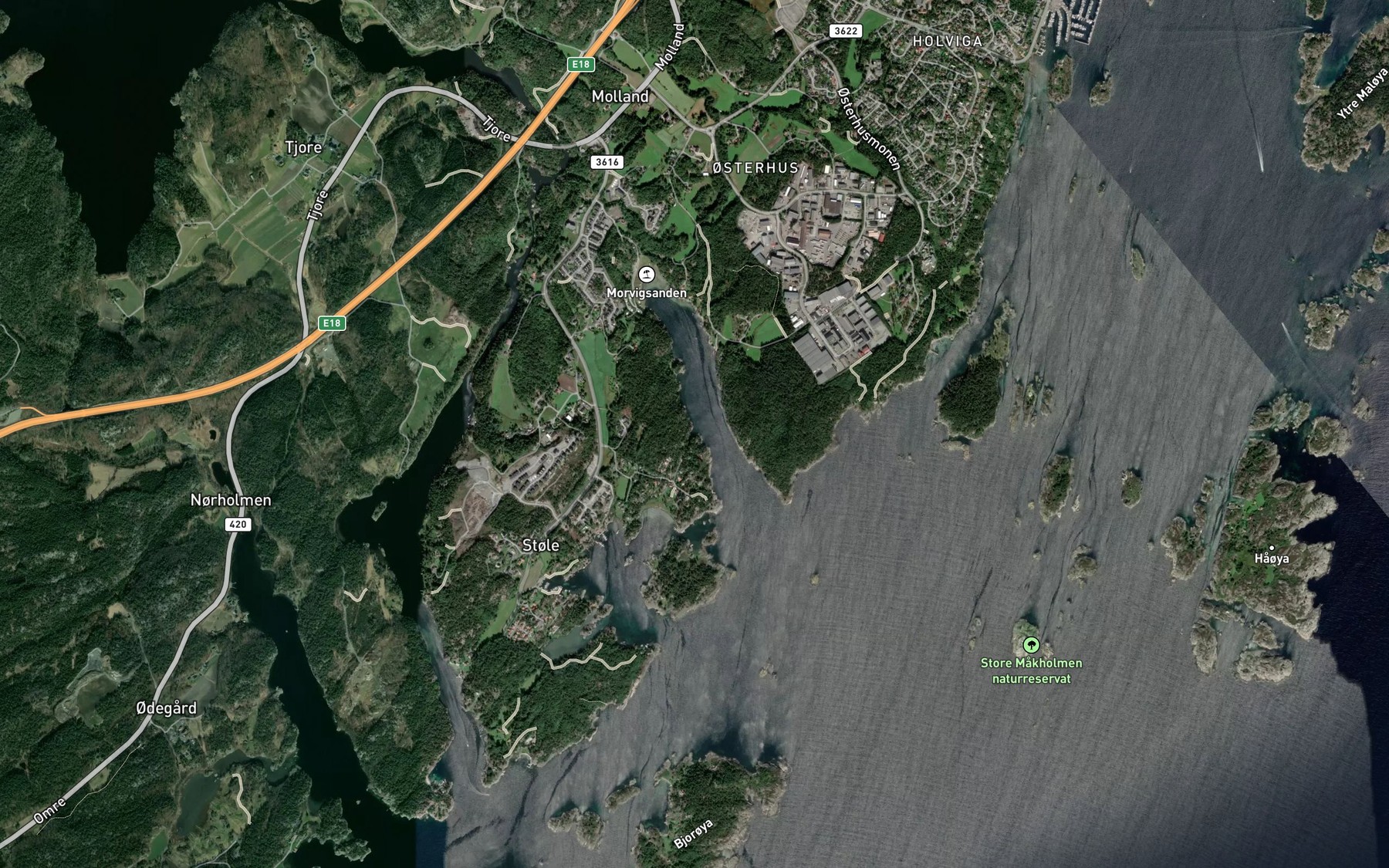 Satellite map of the Steinviga