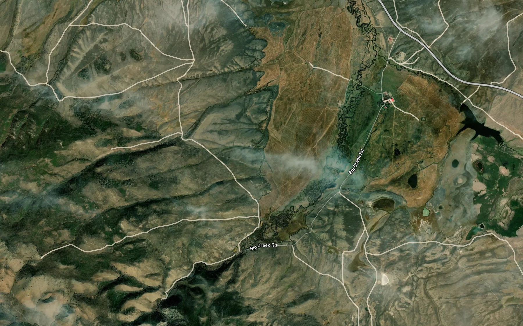 Satellite map of the Casteel Ditch
