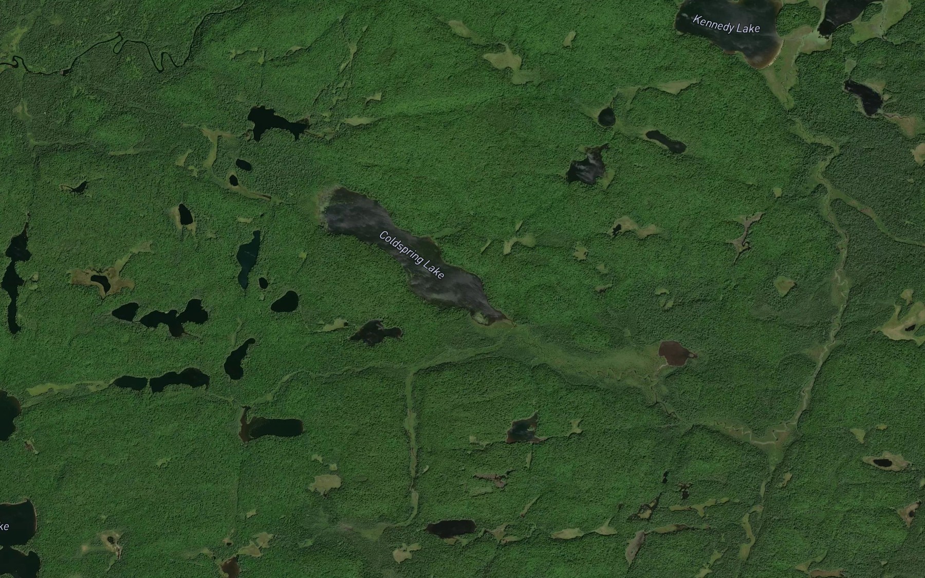 Satellite map of the Vulture Creek