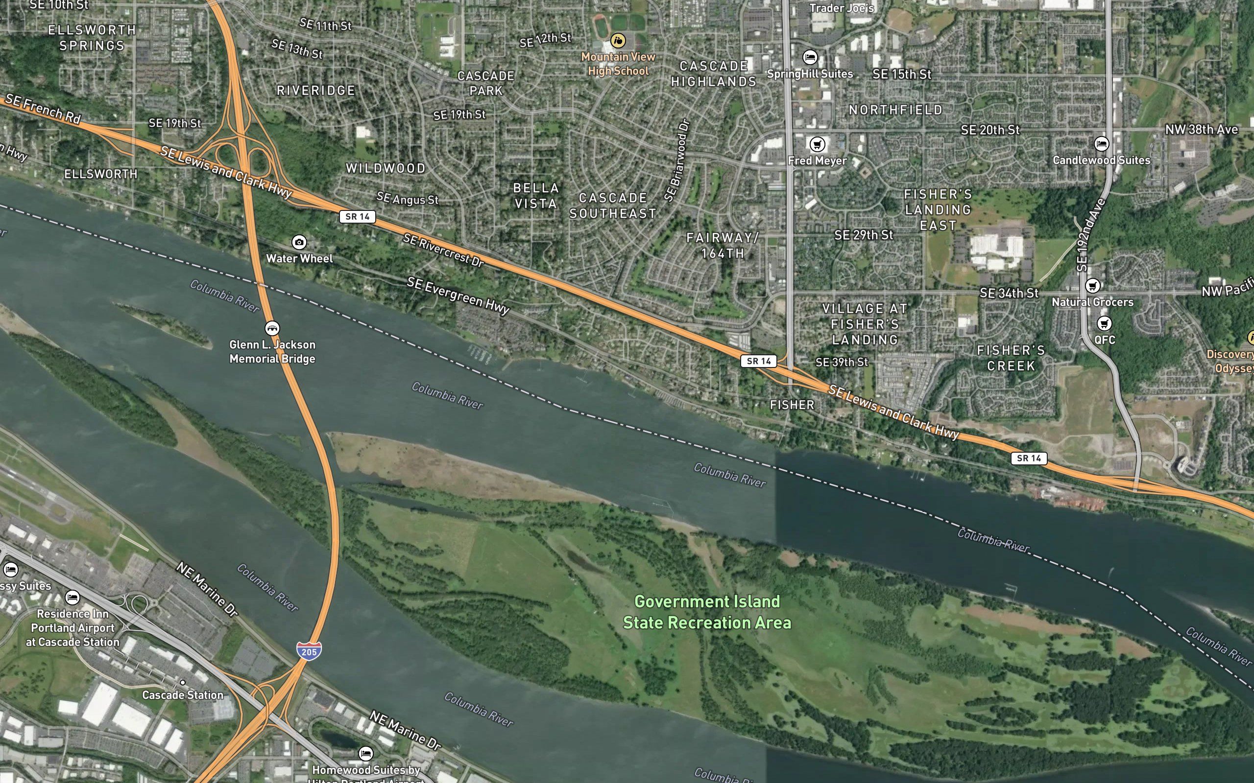 Government Island Lower Range