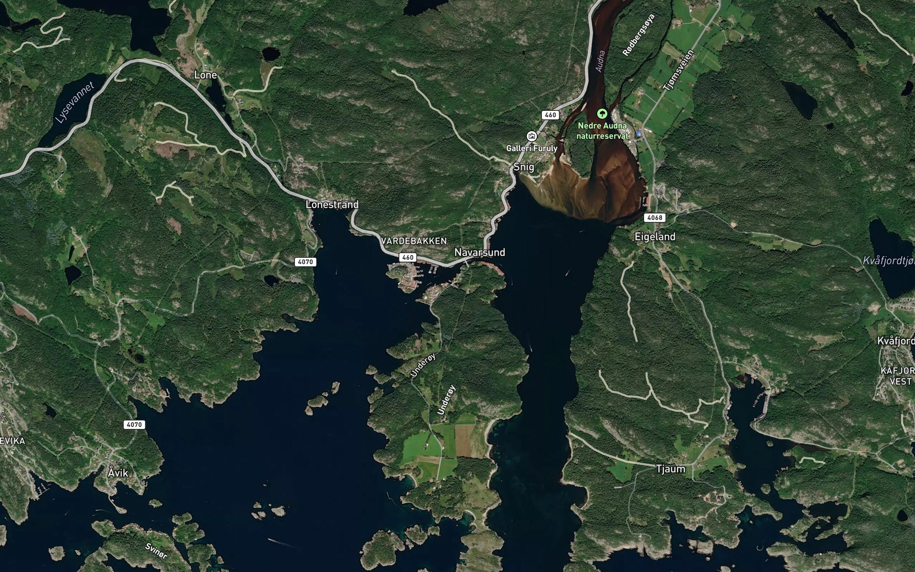 Satellite map of the Bommen