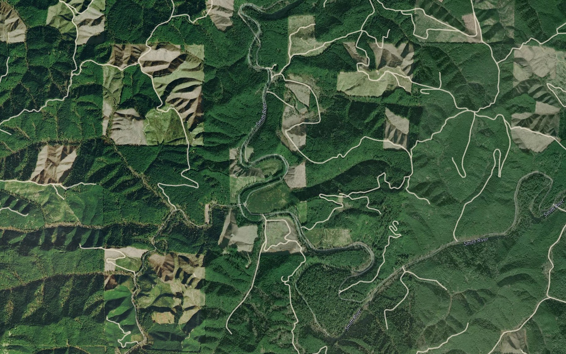 Satellite map of the Rock Creek
