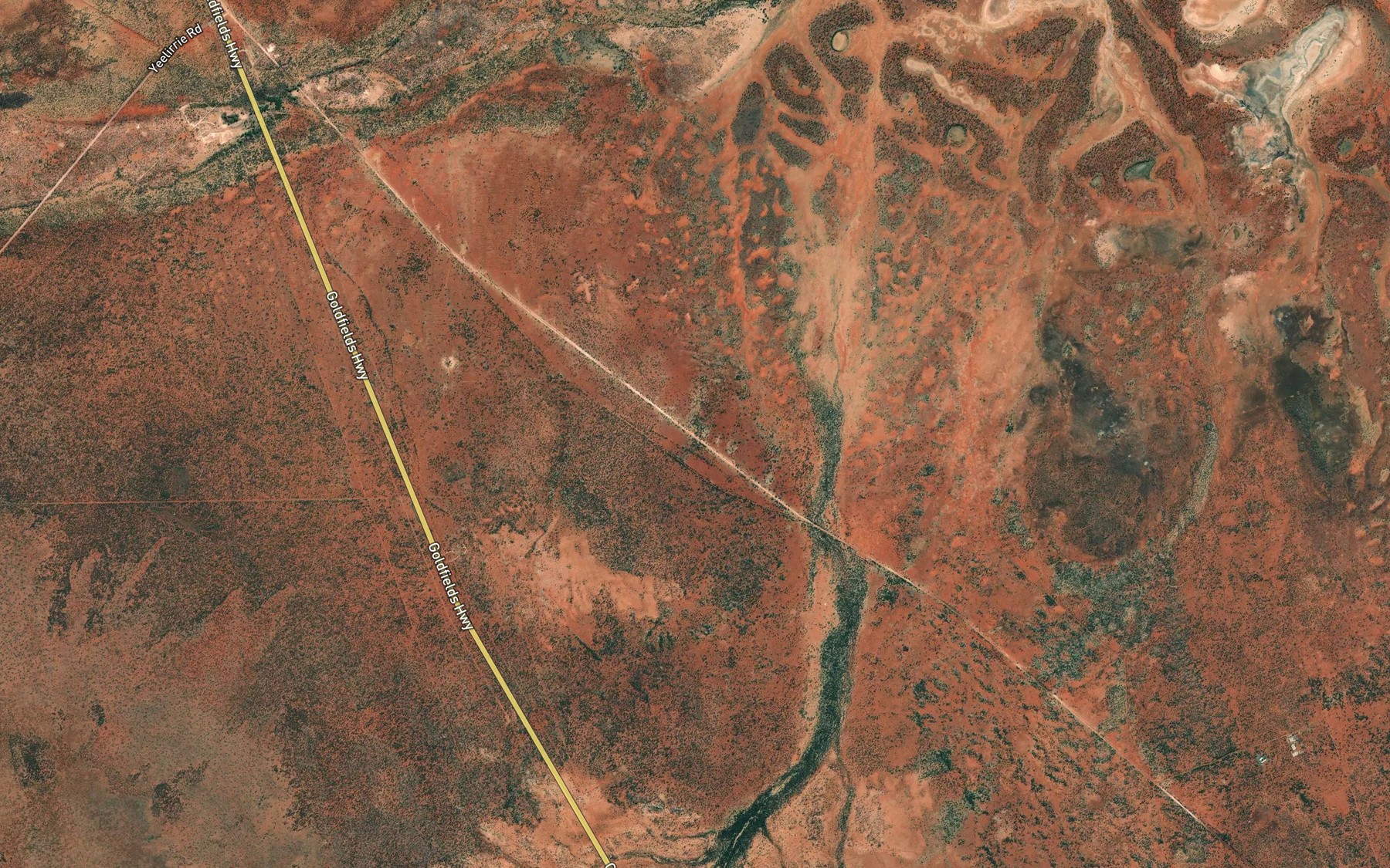 Satellite map of the Camel Creek