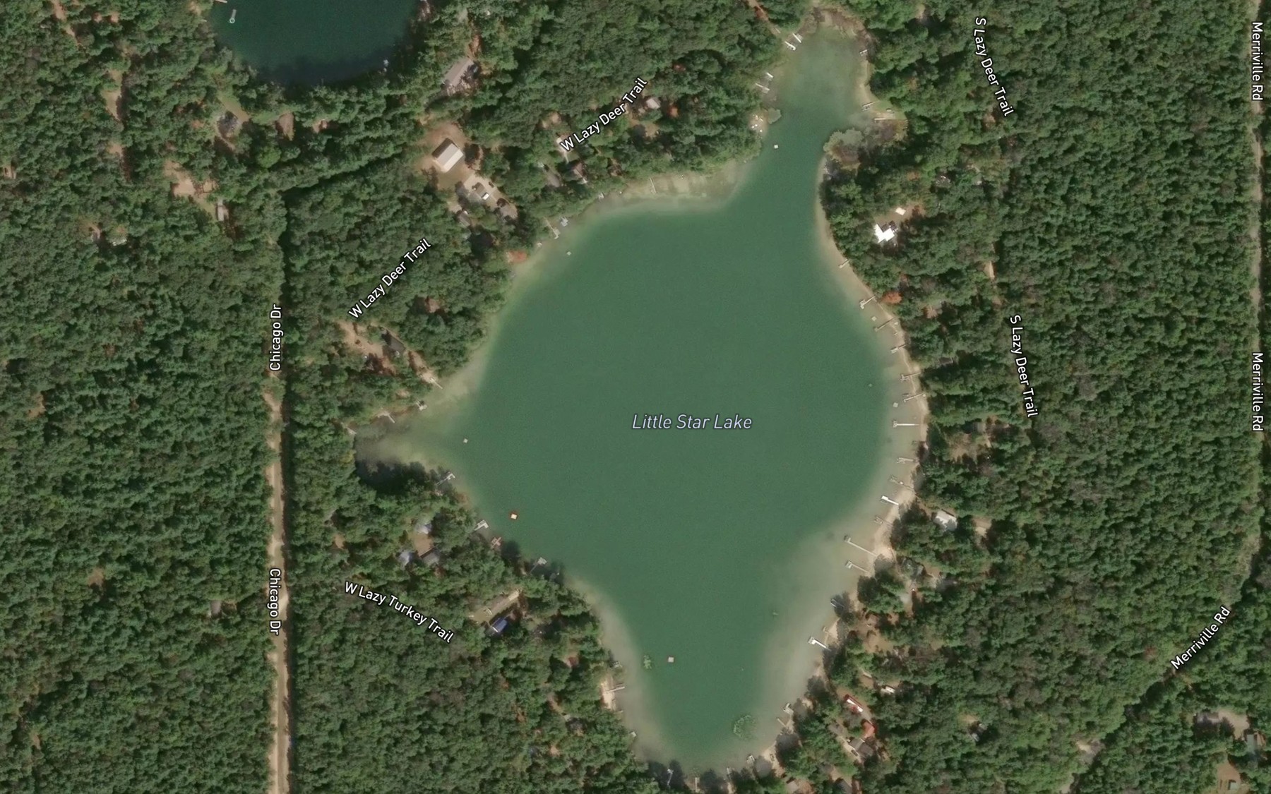 Satellite map of the Little Star Lake
