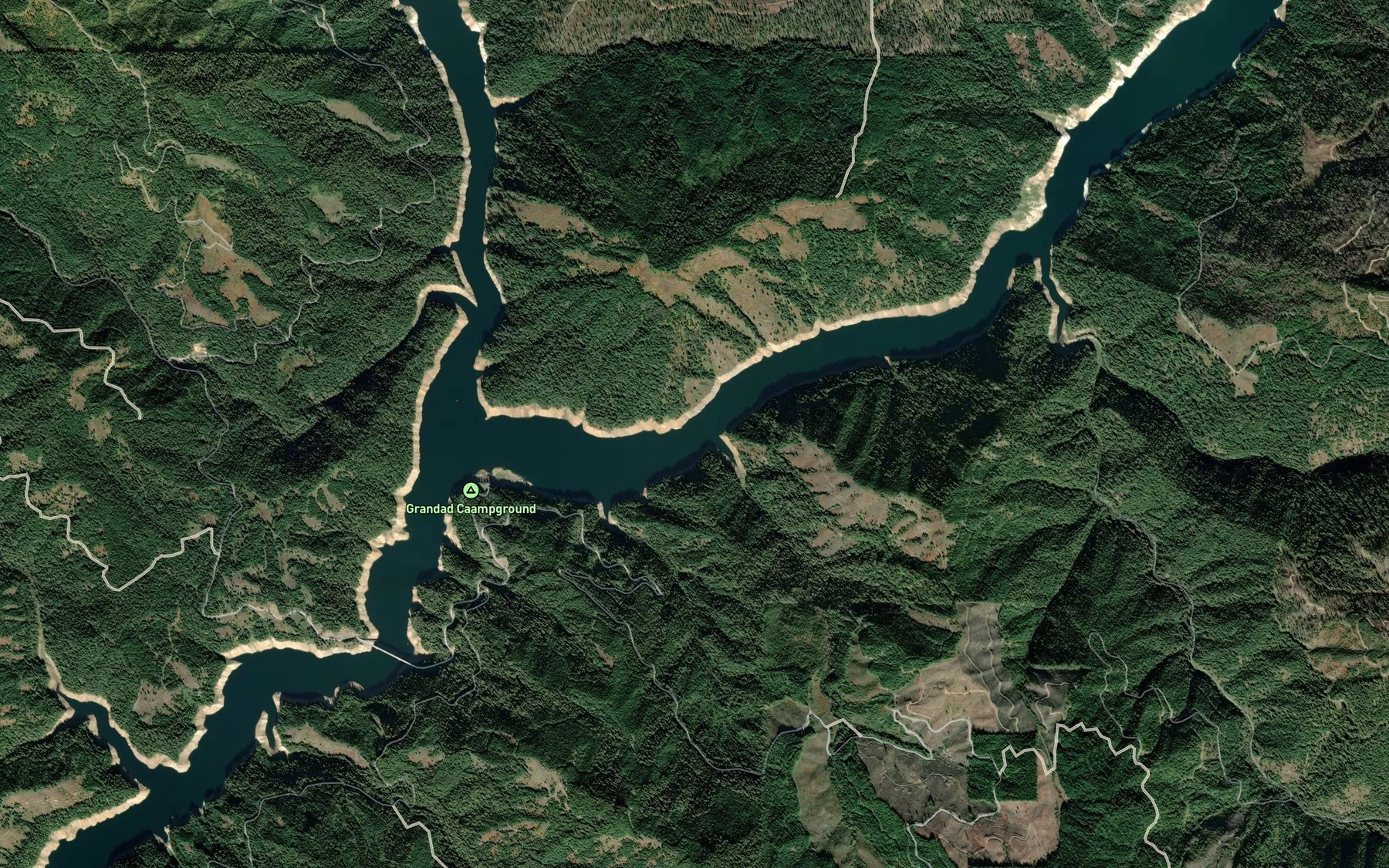 Satellite map of the Telephone Creek