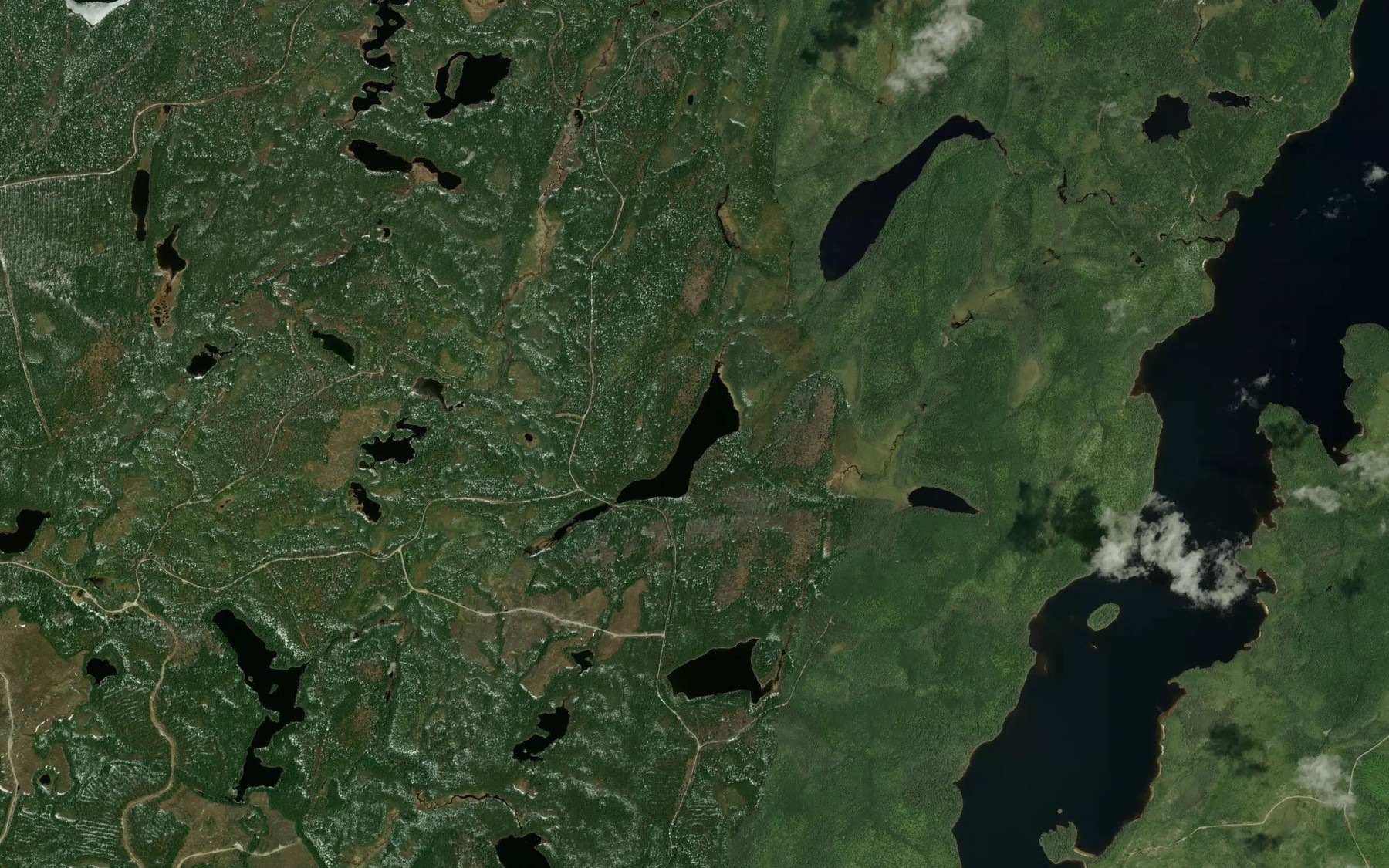 Satellite map of the Lac de la Calvette