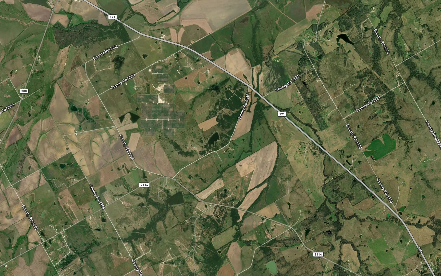 Satellite map of the Soil Conservation Service Site 90 Reservoir