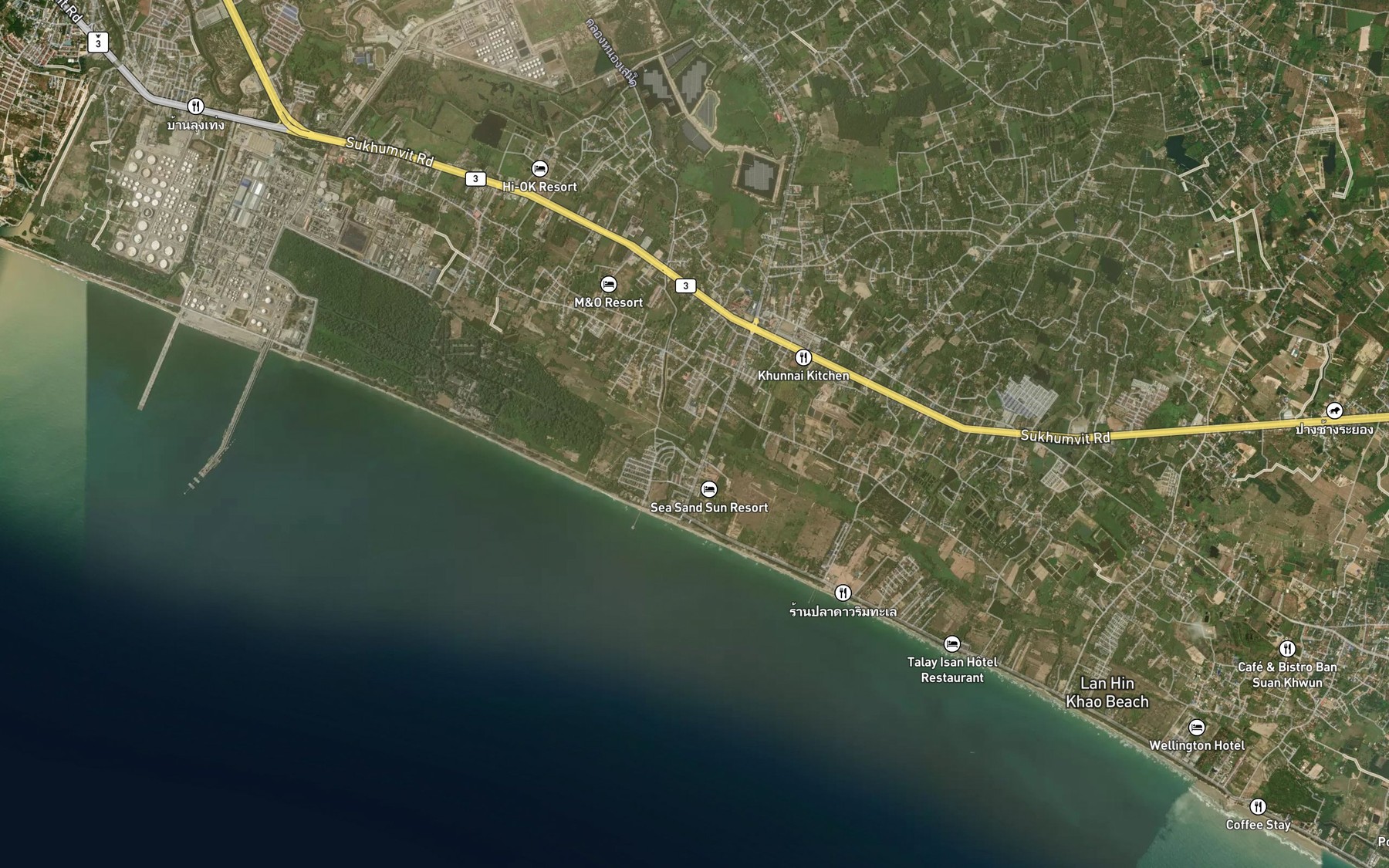 Satellite map of the Lam Rang Nok
