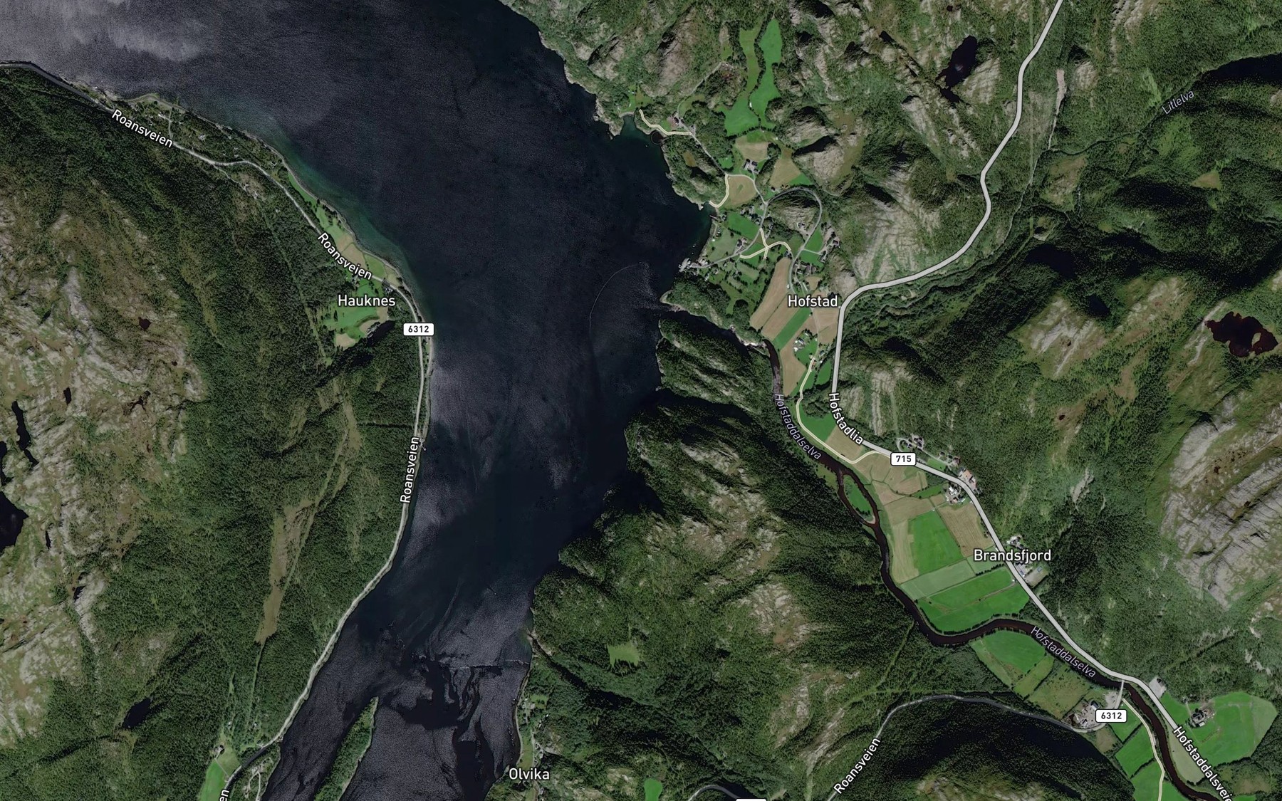 Satellite map of the Eldvika