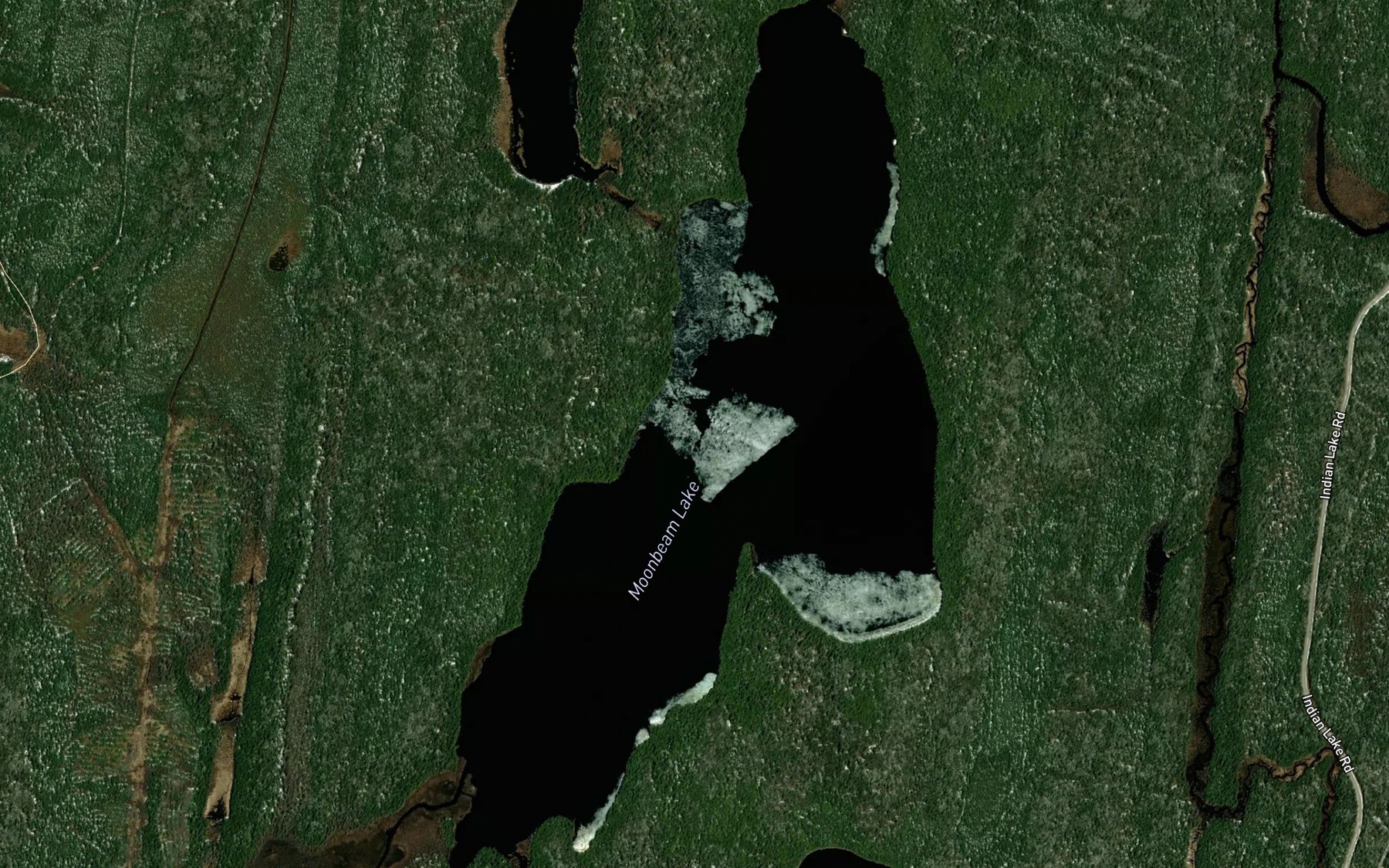 Satellite map of the Moonbeam Lake