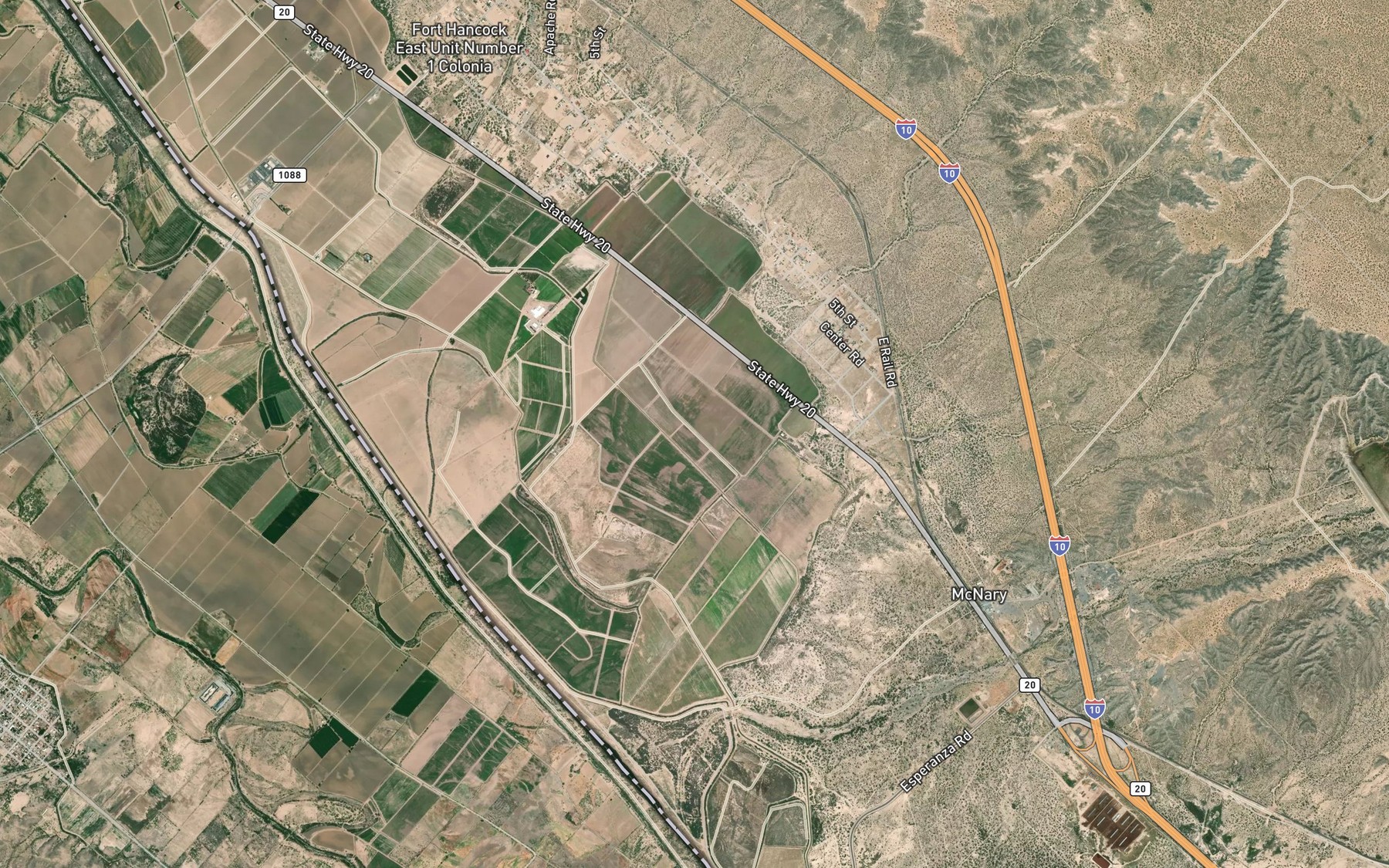 Satellite map of the Wells Drain
