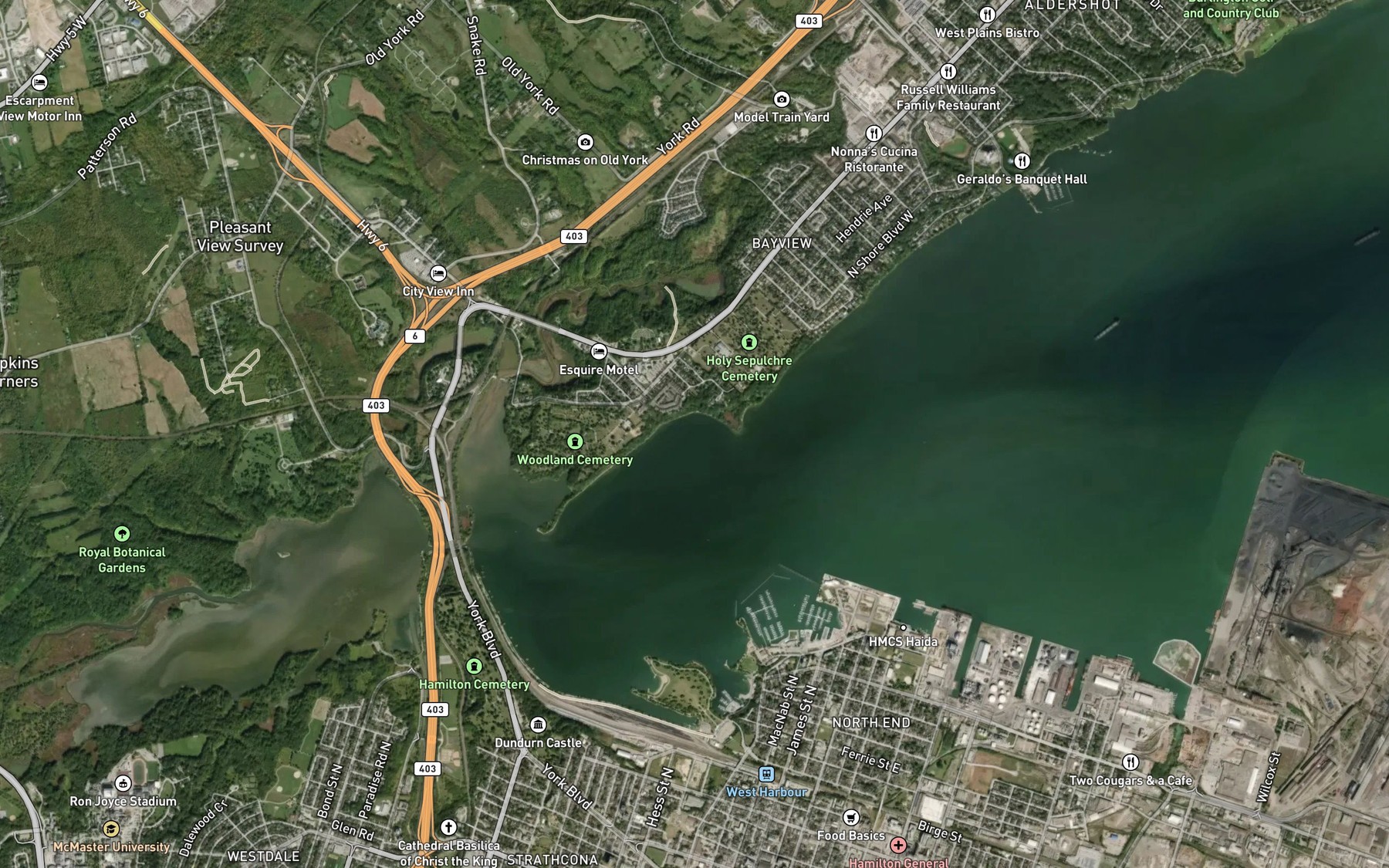 Satellite map of the Willow Cove