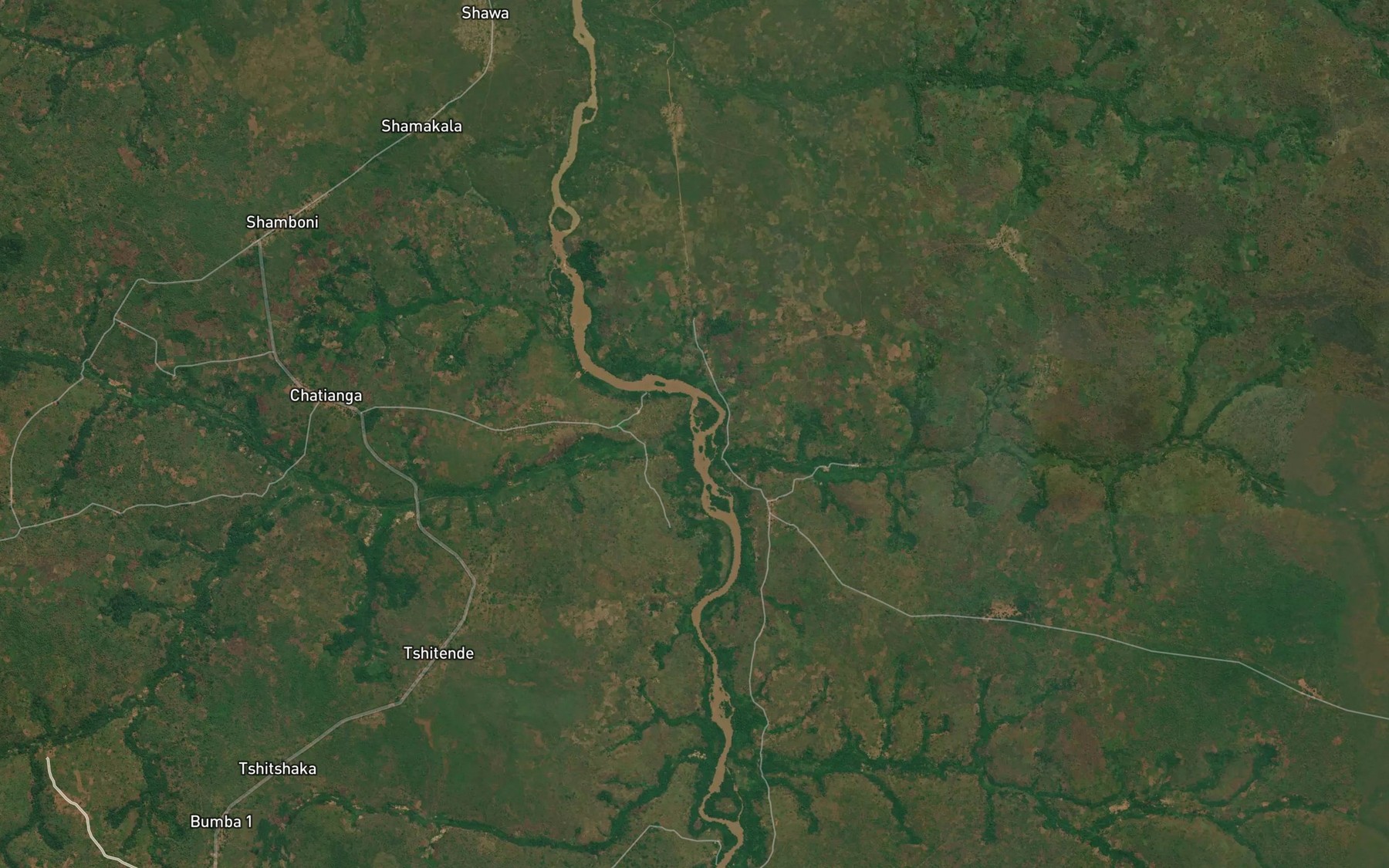 Satellite map of the Mulundu