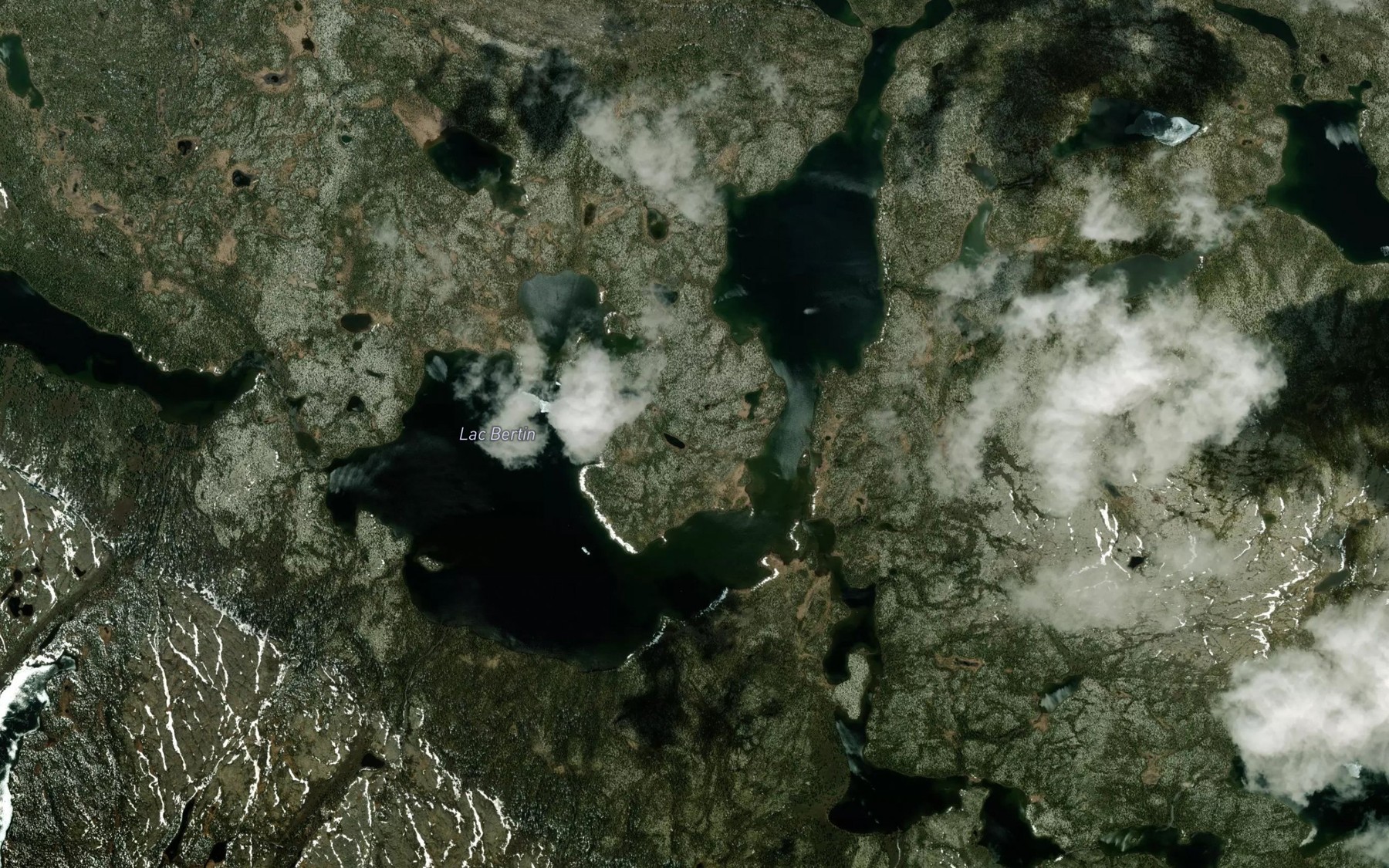 Satellite map of the Lac Bertin